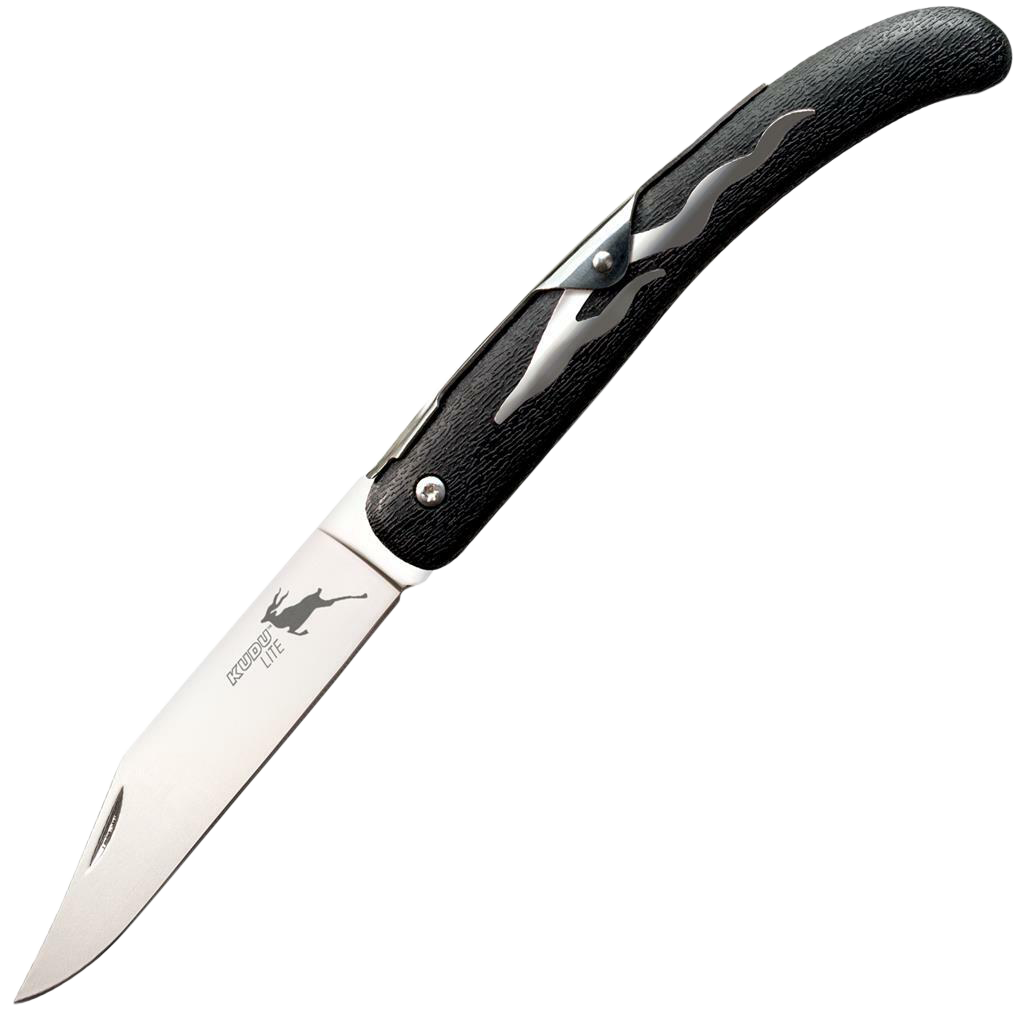 Cold Steel CS20KJ Kudu Lite 4.25" Folding Plain Polished 5Cr15MoV SS Blade/Black Woodgrain Zy-Ex Handle