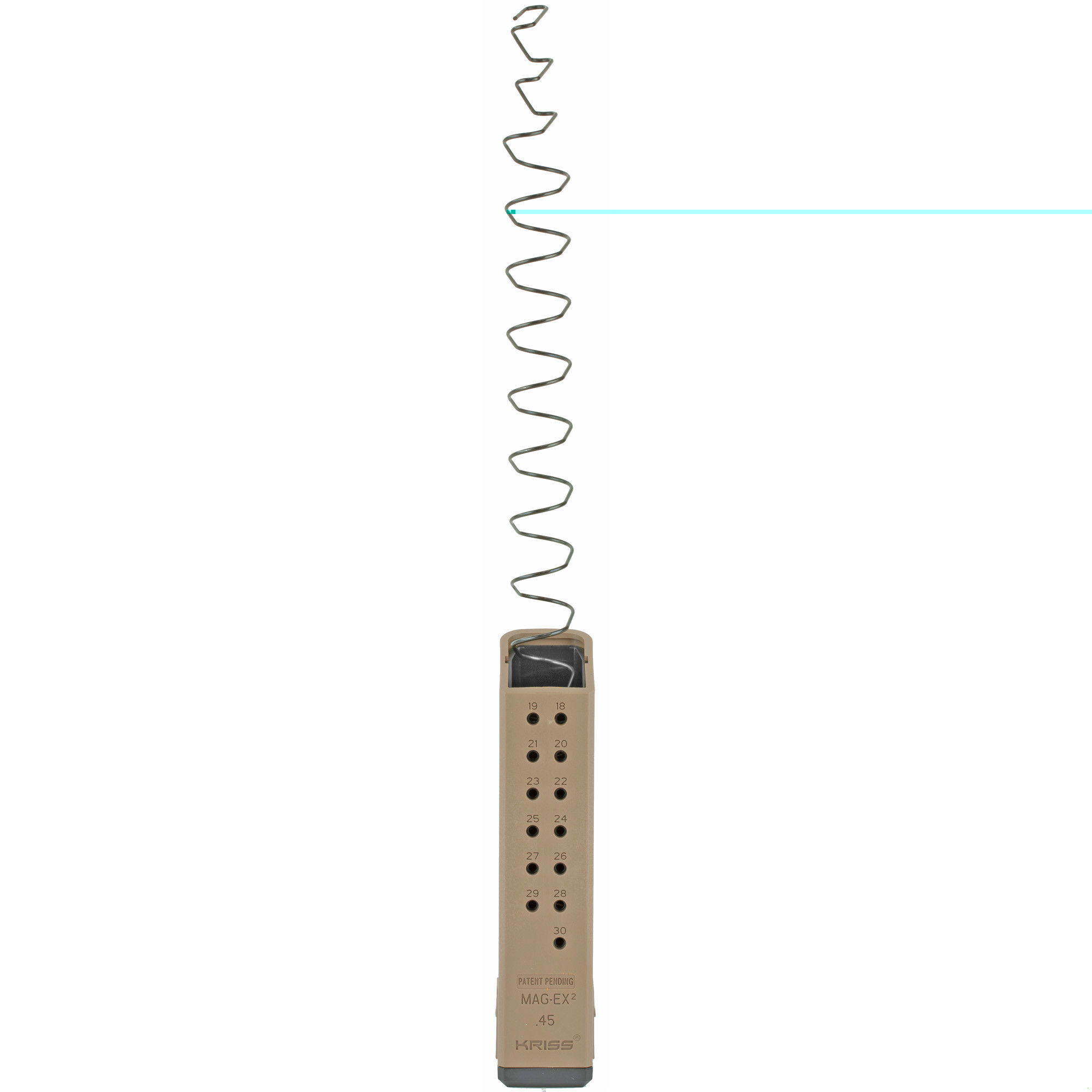 KRISS USA MagEx2 Extension Kit FDE for Glock Magazine Flat Dark Earth, Fits Glock 21 Magazines