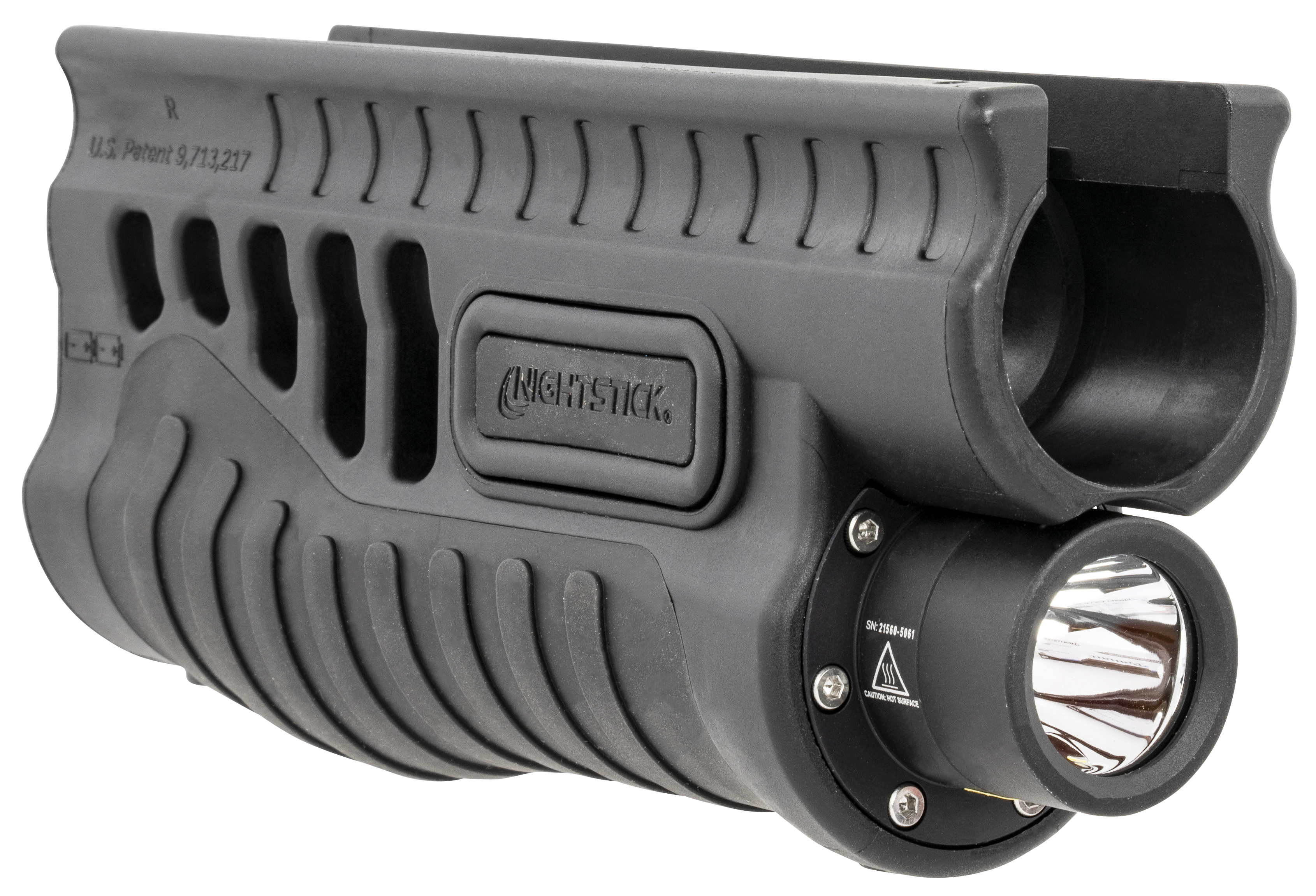Nightstick SFL13GL SFL Forend Light/Laser Black Nylon w/Over-Molded Grip 12 Gauge Remington 870/Tac-14 1200 Lumens White LED Bulb Green Laser 203 Meters Beam