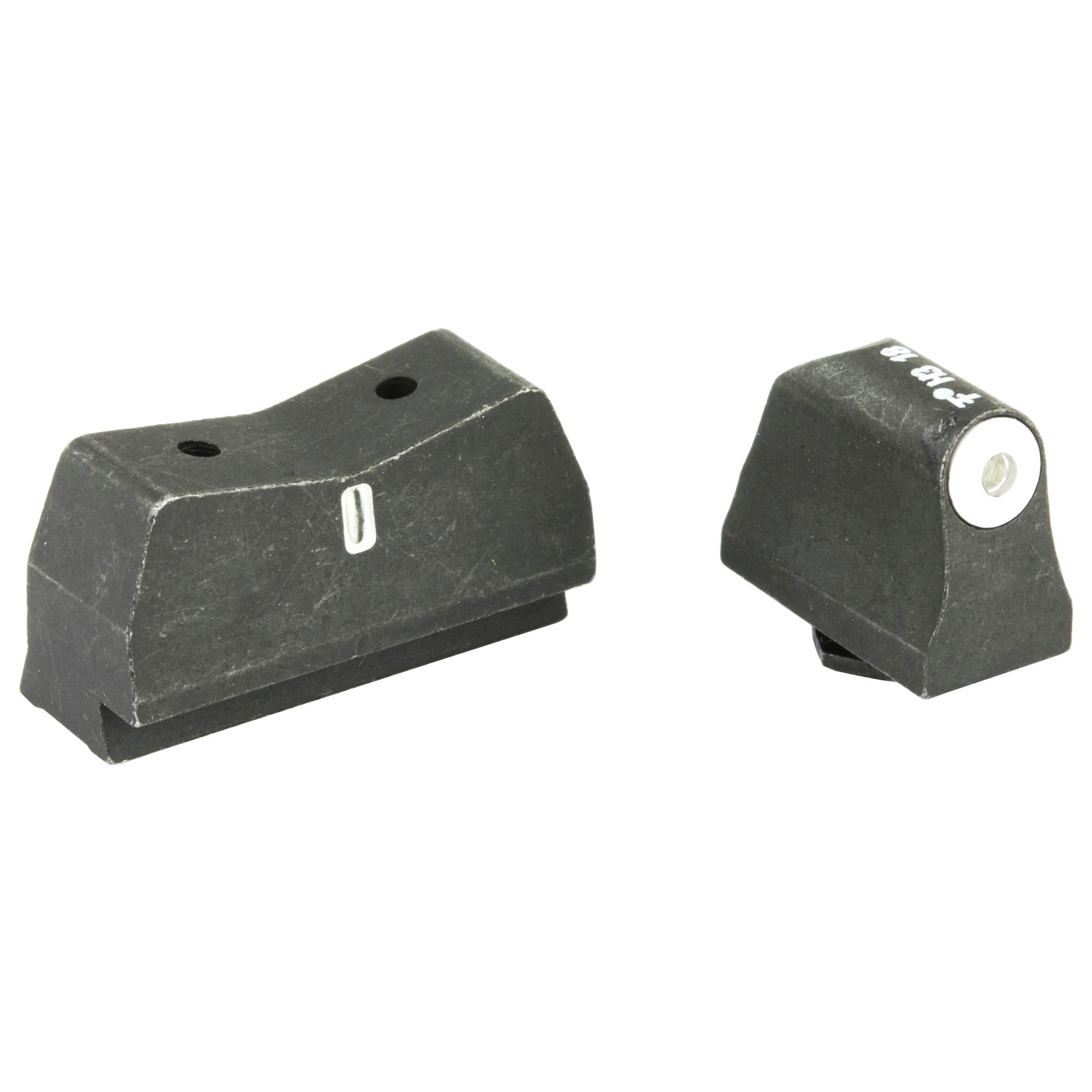 XS DXT Suppressor Height Night Sight Set Glock 17, 19, 22, 23, 24, 26, 27, 31, 32, 33, 34, 35, 36 Steel Tritium Dot Front, Tritium Stripe Rear