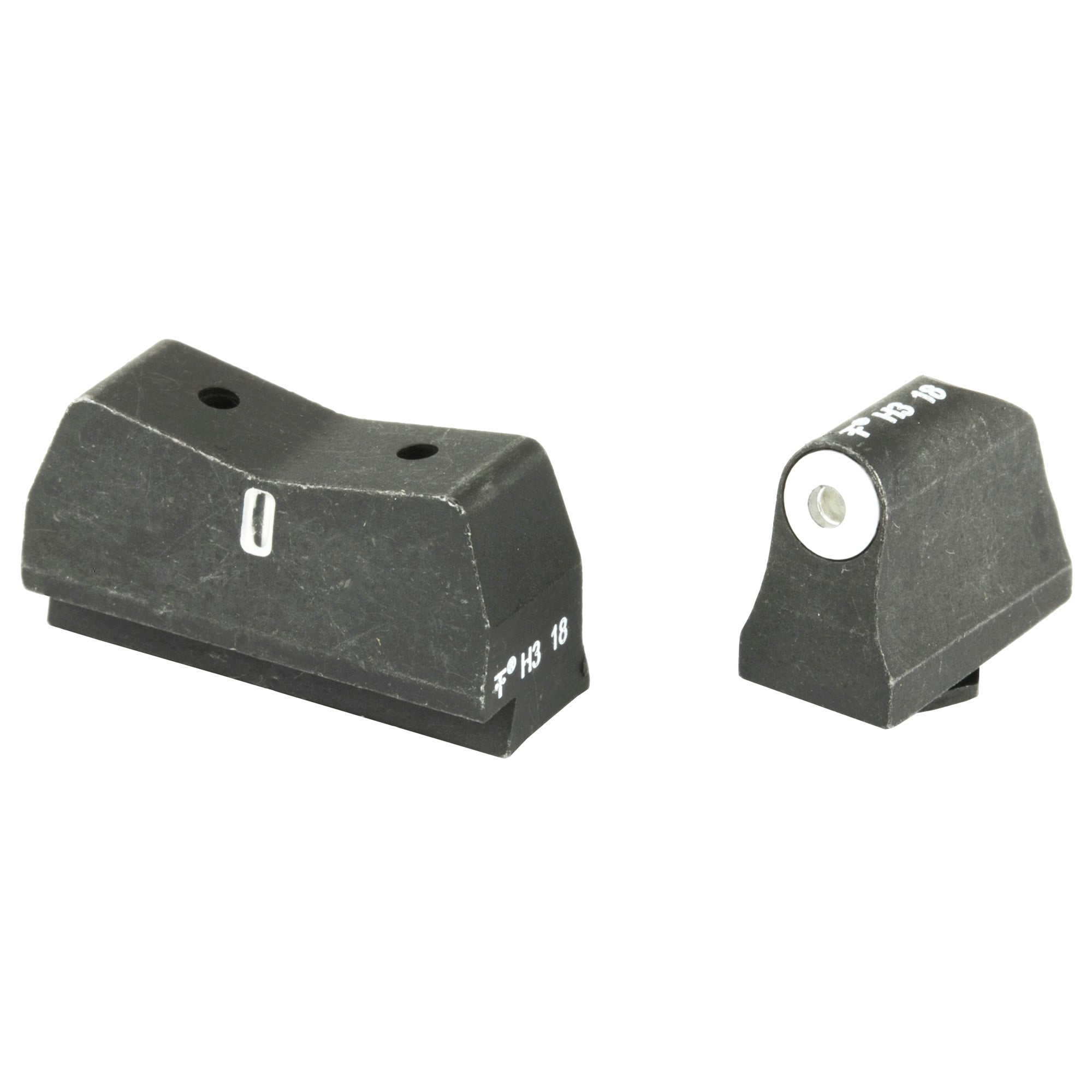 XS DXT Suppressor Height Night Sight Set Glock 17, 19, 22, 23, 24, 26, 27, 31, 32, 33, 34, 35, 36 Steel Tritium Dot Front, Tritium Stripe Rear