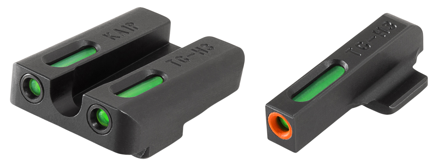 TRUGLO TFX Pro Sight Set Kahr P9, PM9 Tritium / Fiber Optic Green with Orange Front Dot Outline