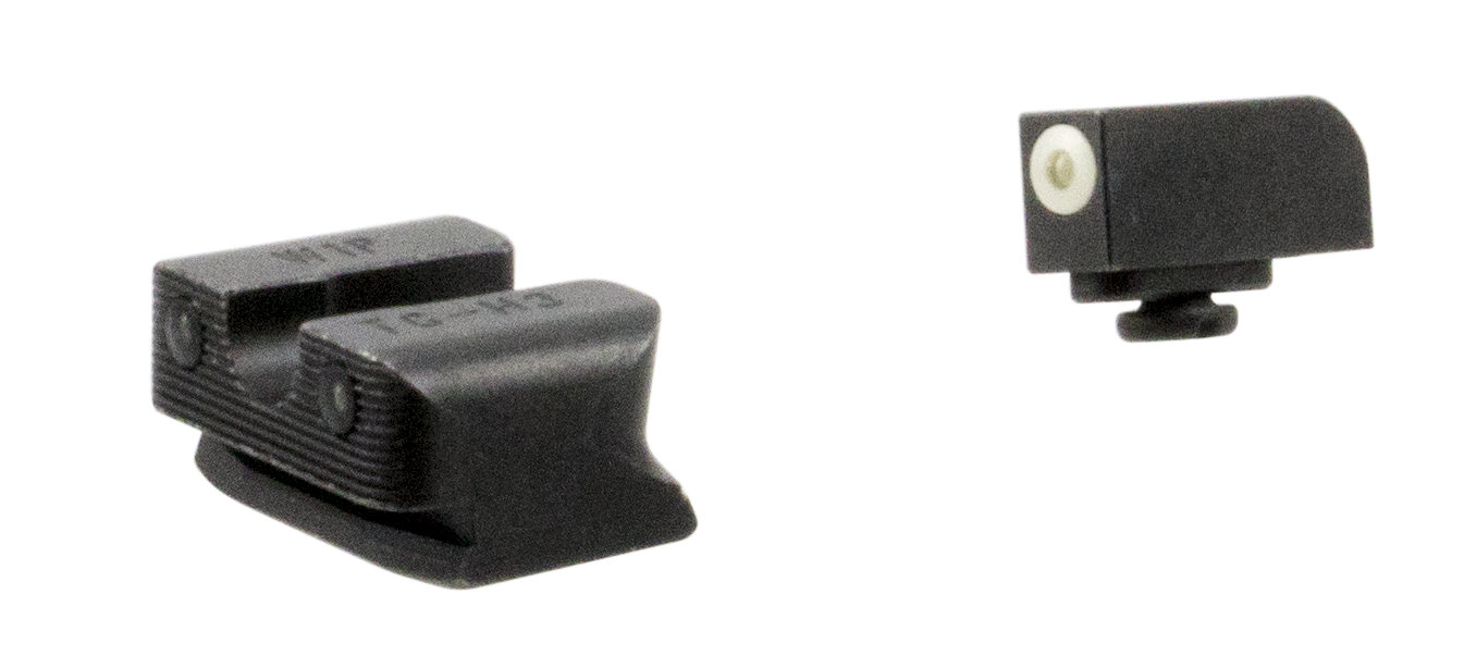 TruGlo TG231W1W Tritium ProBlack | Green Tritium White Outline Front Sight Green Tritium Rear Sight