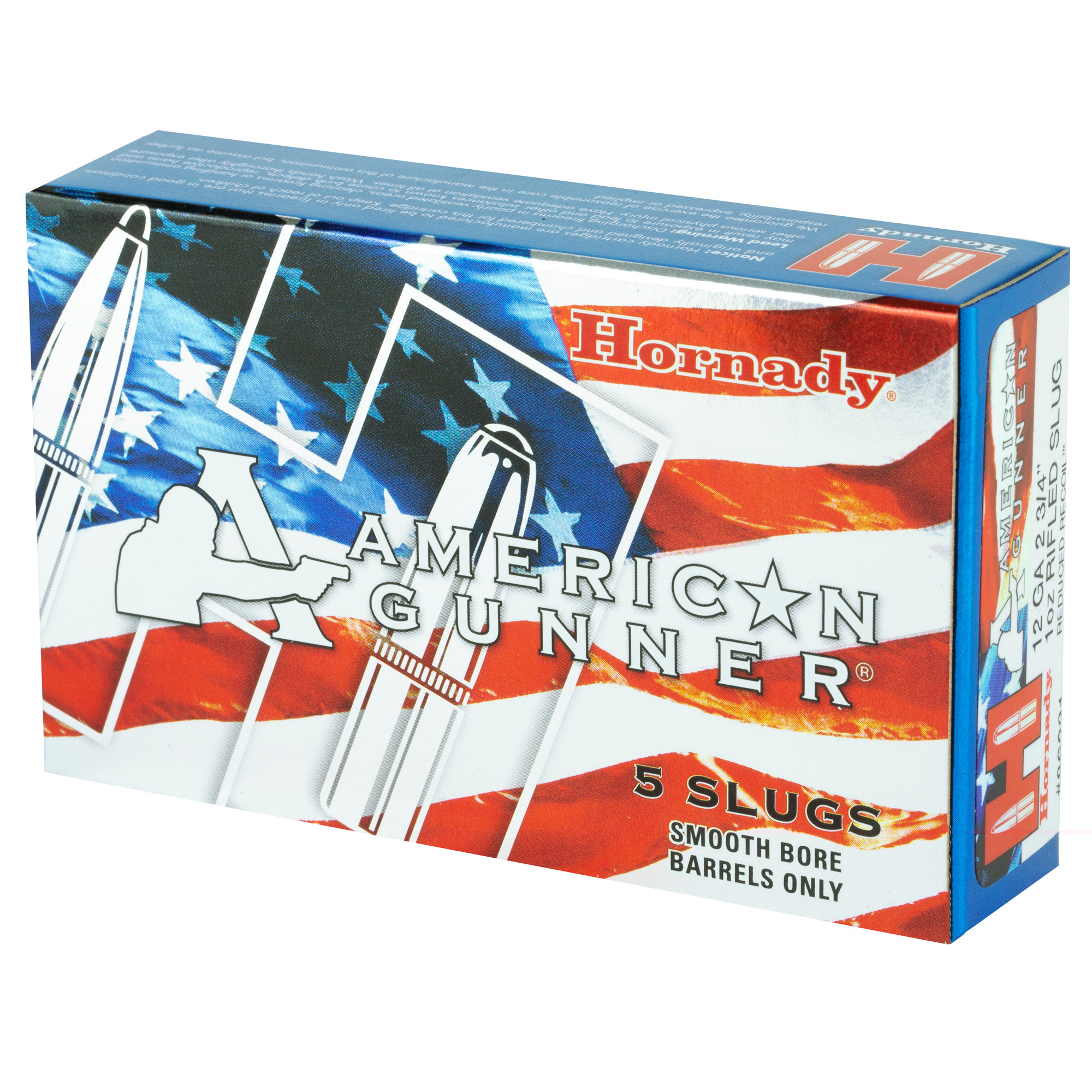 Hornady American Gunner Ammunition 12 Gauge 2-3/4" Reduced Recoil 1 oz Rifled Slug Box of 5