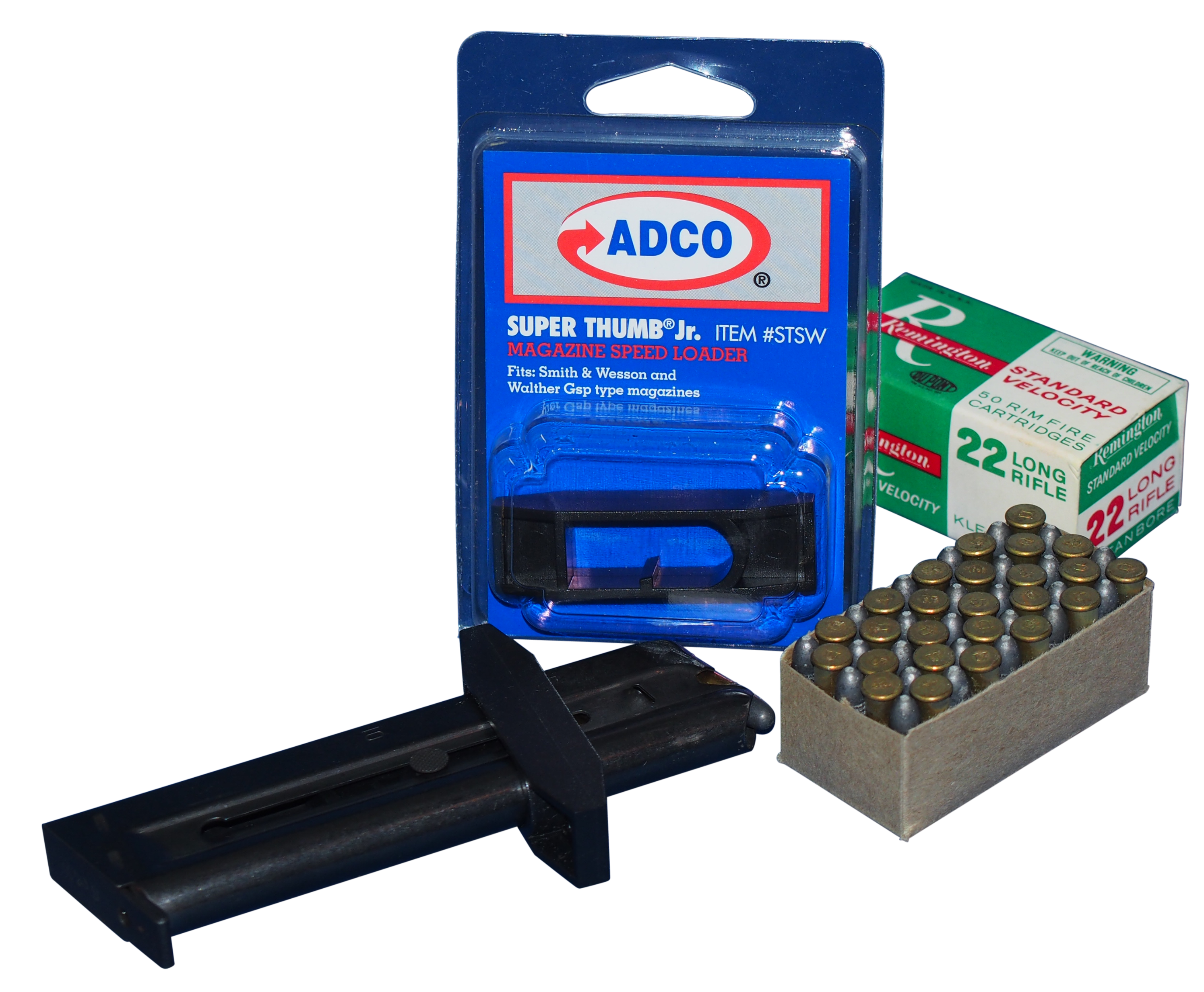 ADCO STSW Super Thumb JR Mag Loader Fits 22 Caliber Target Pistols For Use w/S&W 41/22A/7/22S & Walther GSP