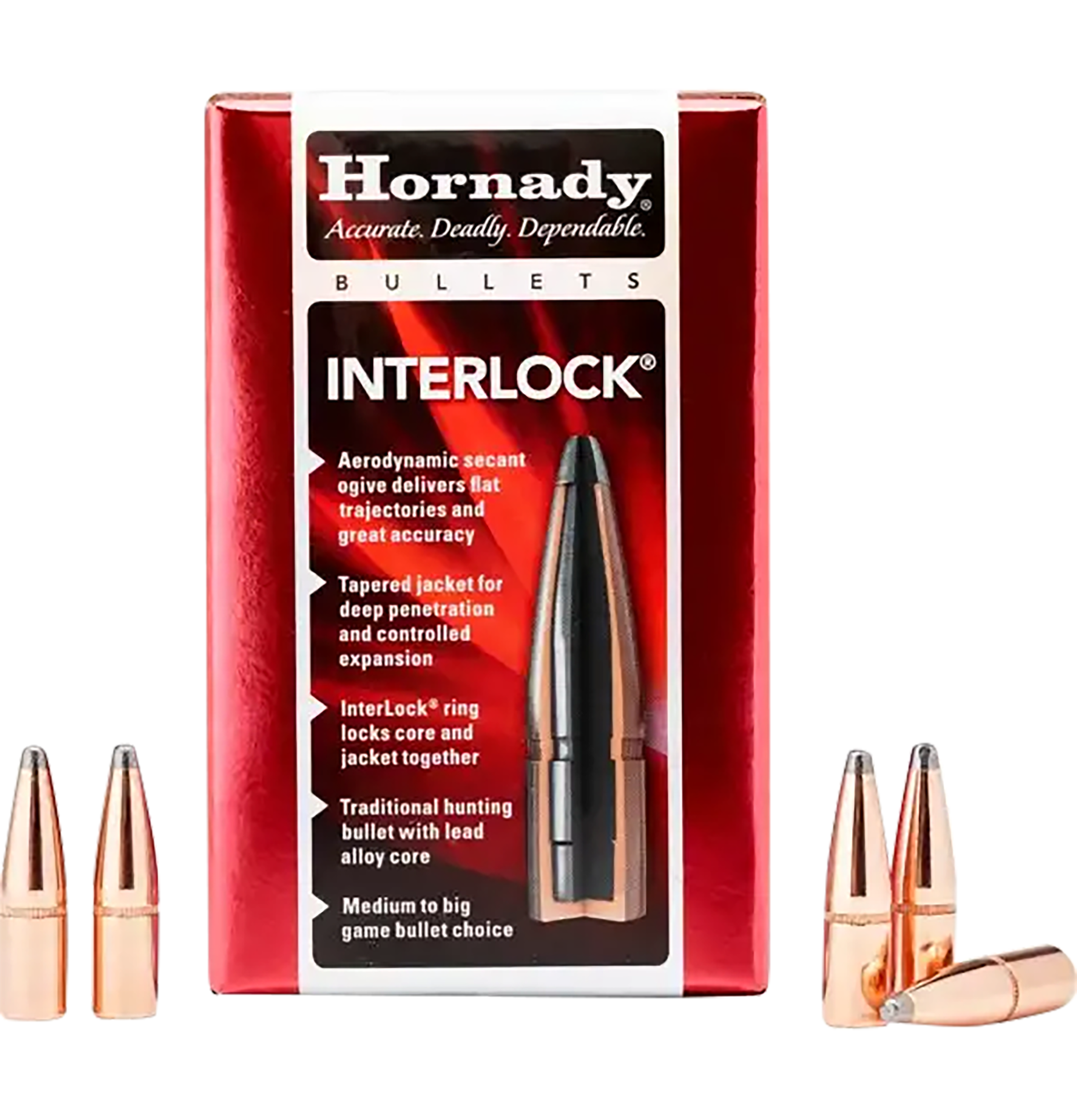 Hornady 3140 InterLock Hunting 7.62mm .310 123 gr Soft Point (SP)