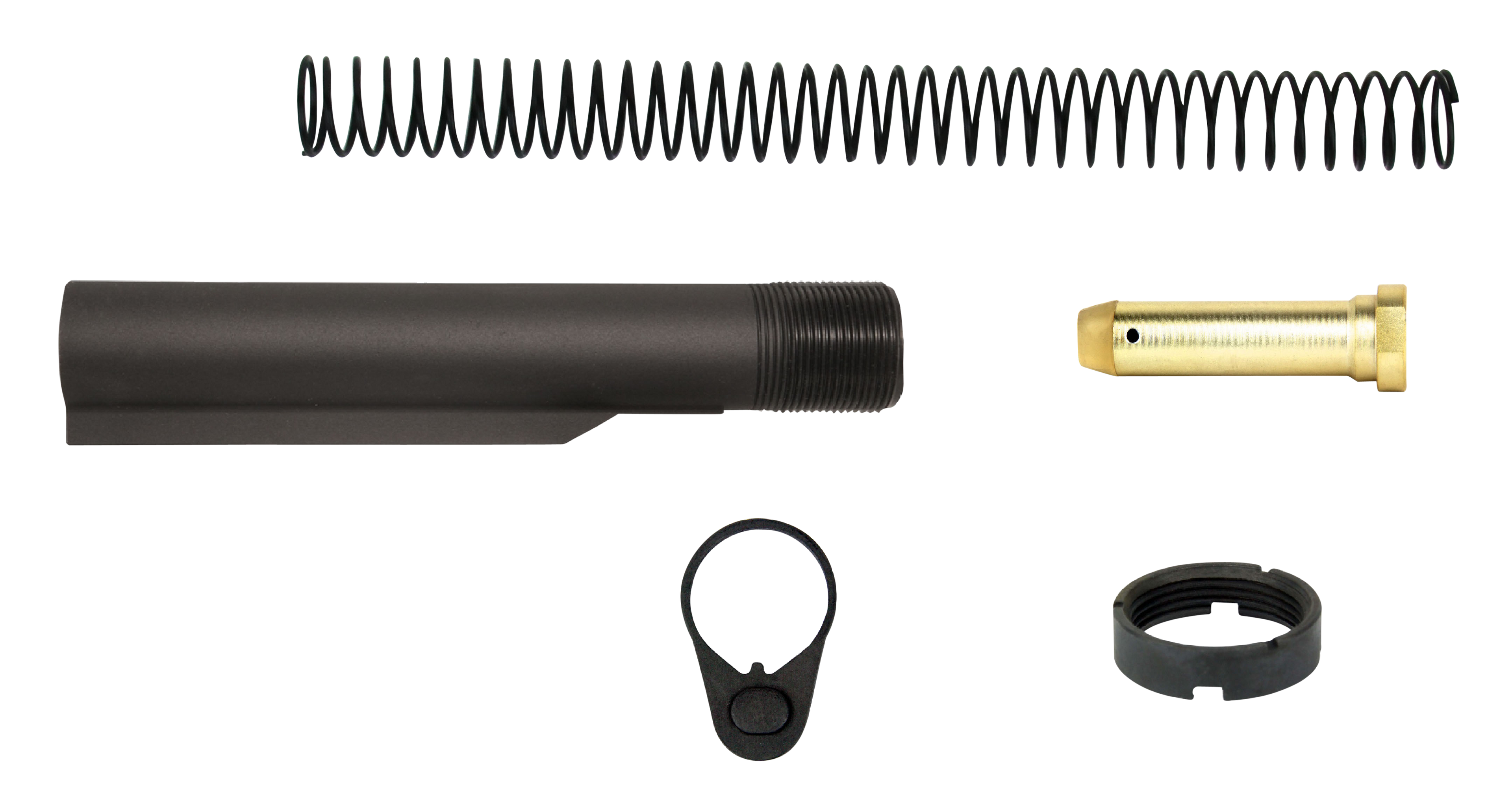 TacFire MAR047A AR15 Buffer Tube Kit Mil-Spec Black AR-15