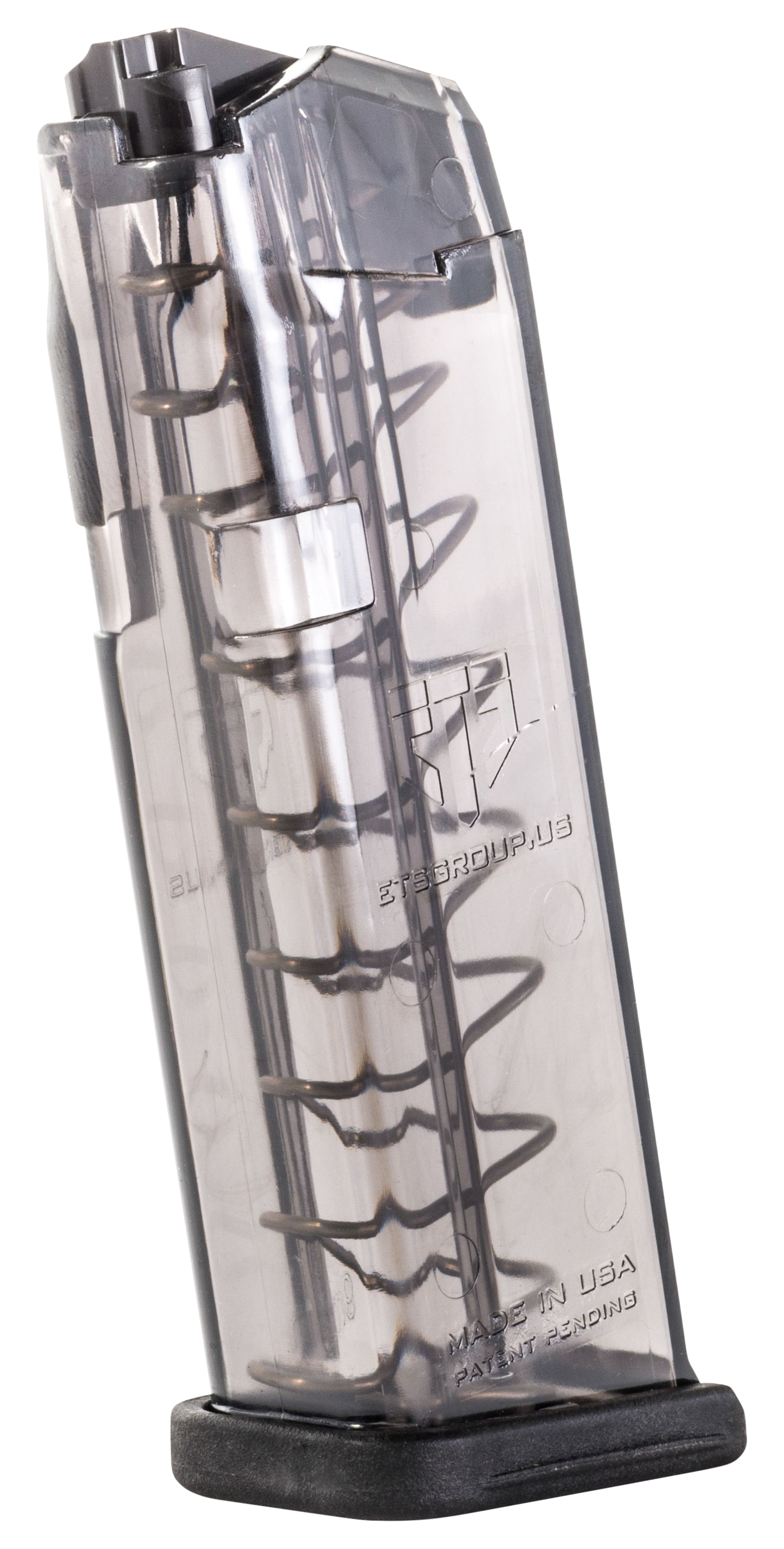 ETS Group SMKGLK1910 Pistol Mags10rd Limited 9mm Luger Compatible w/ Glock 19 Compatible w/ Glock 26 Smoke Polymer