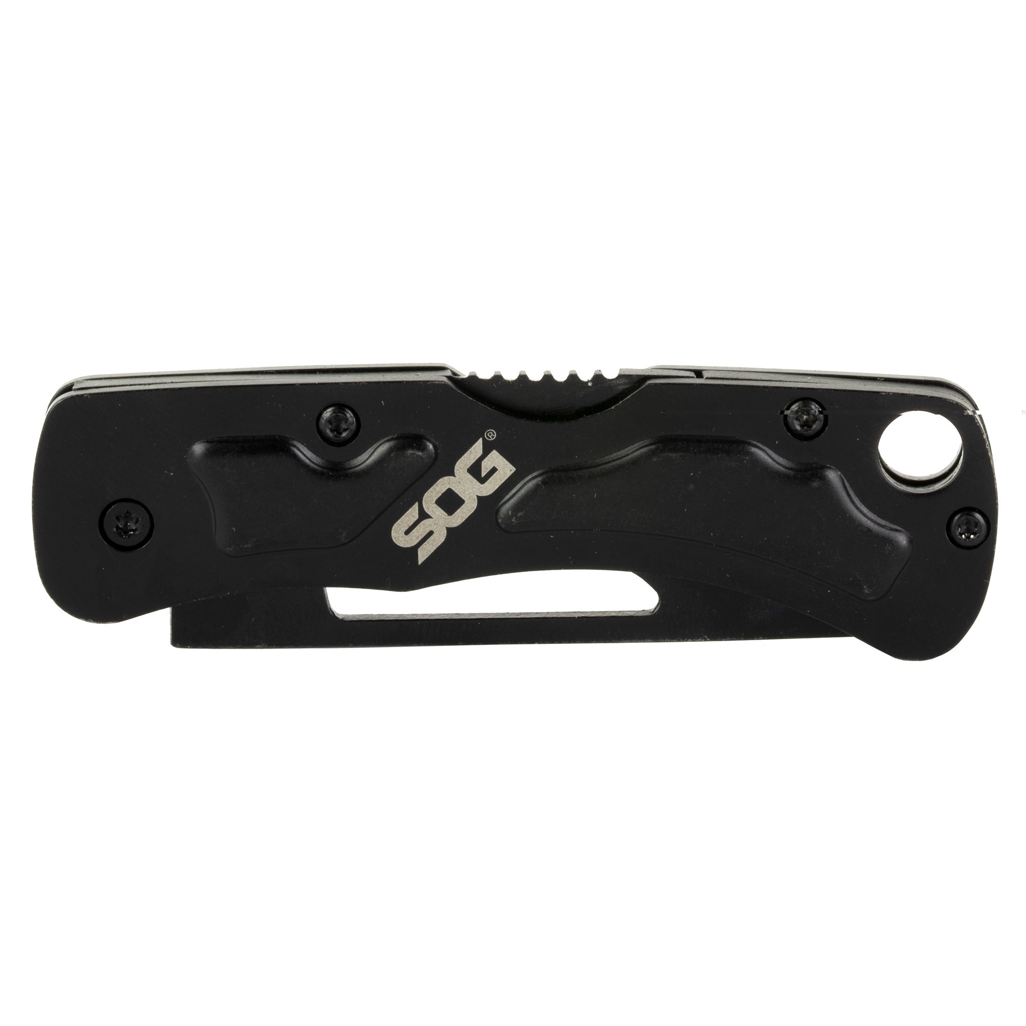 S.O.G SOGCE1012C Centi II 2.10" Folding Straight Back Plain Black Hardcased Stainless Steel Blade/Black Stainless Steel Handle