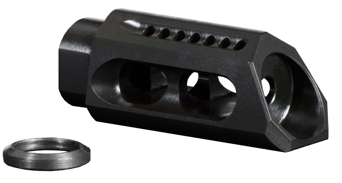 Yankee Hill 26MBA Slant Muzzle Brake Black Steel with 1/2"-28 tpi Threads & 2.50" OAL for 5.56x45mm NATO AR-Platform