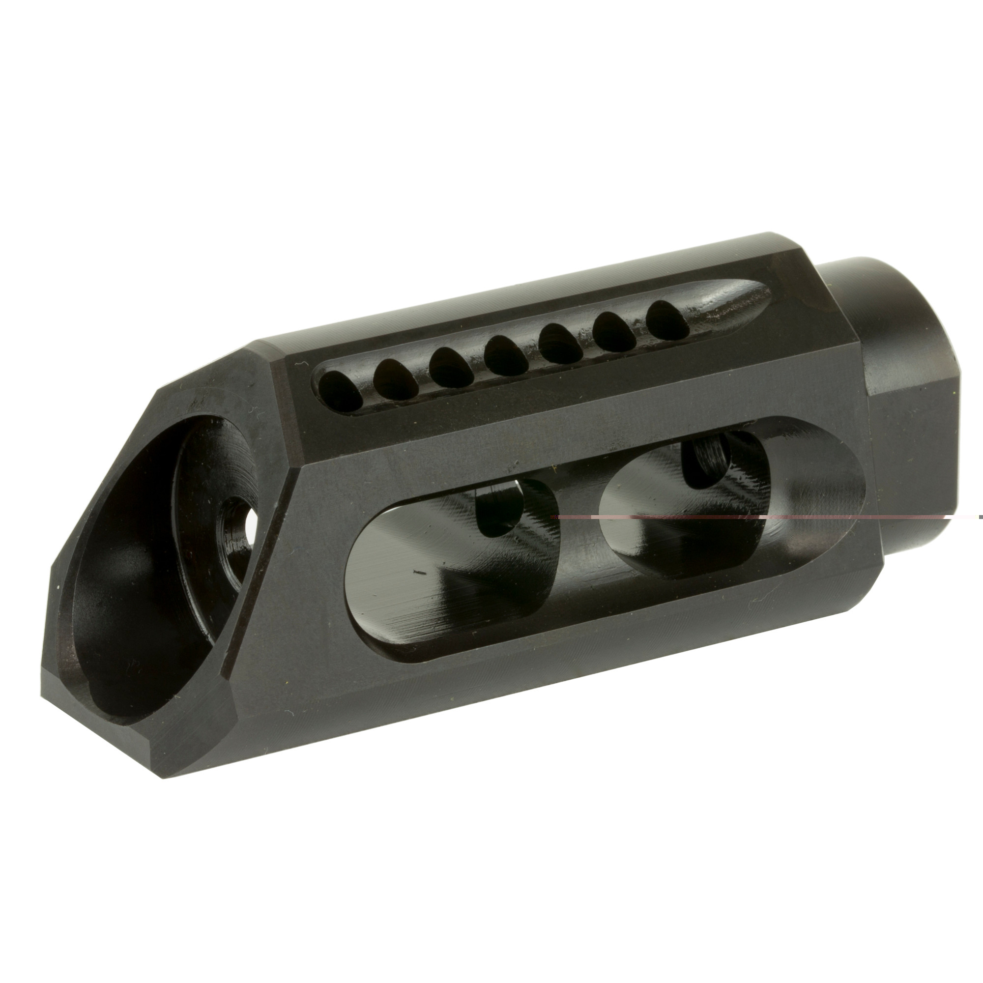 Yankee Hill 26MBA Slant Muzzle Brake Black Steel with 1/2"-28 tpi Threads & 2.50" OAL for 5.56x45mm NATO AR-Platform