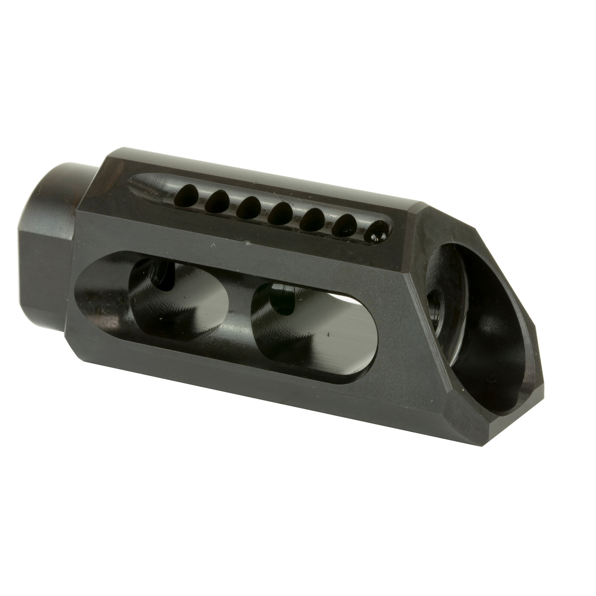 Yankee Hill 26MBA Slant Muzzle Brake Black Steel with 1/2"-28 tpi Threads & 2.50" OAL for 5.56x45mm NATO AR-Platform