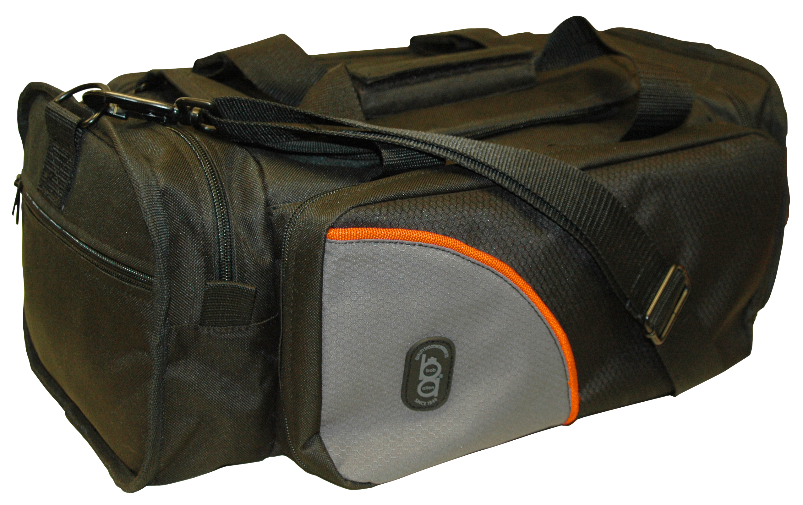 Bob Allen BA450 Club Range Bag Black with Gray Panel Ripstop Nylon with Padded Interior, Protection Pockets, Mag Loops & Wraparound Handles 18" x 10" x 10" Exterior Dimensions