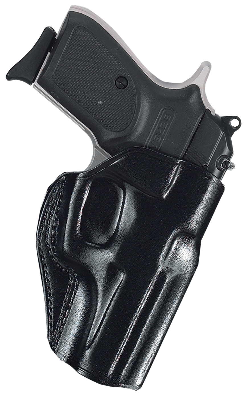 Galco SG858B StingerOWB Black Leather Belt Slide Fits S&W M&P .380 Shield EZ Fits 3-3.30" Barrel Right Hand