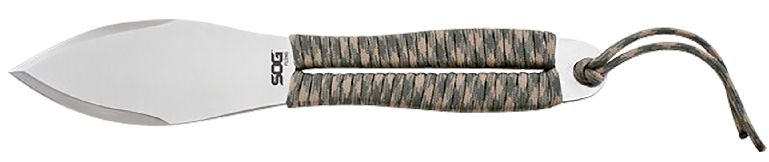 S.O.G SOGFX41NCP Fling2.80" Fixed Spear Point Plain Satin 3Cr13MoV SS Blade Green/Tan Paracord 3Cr13MoV SS Handle Includes Sheath