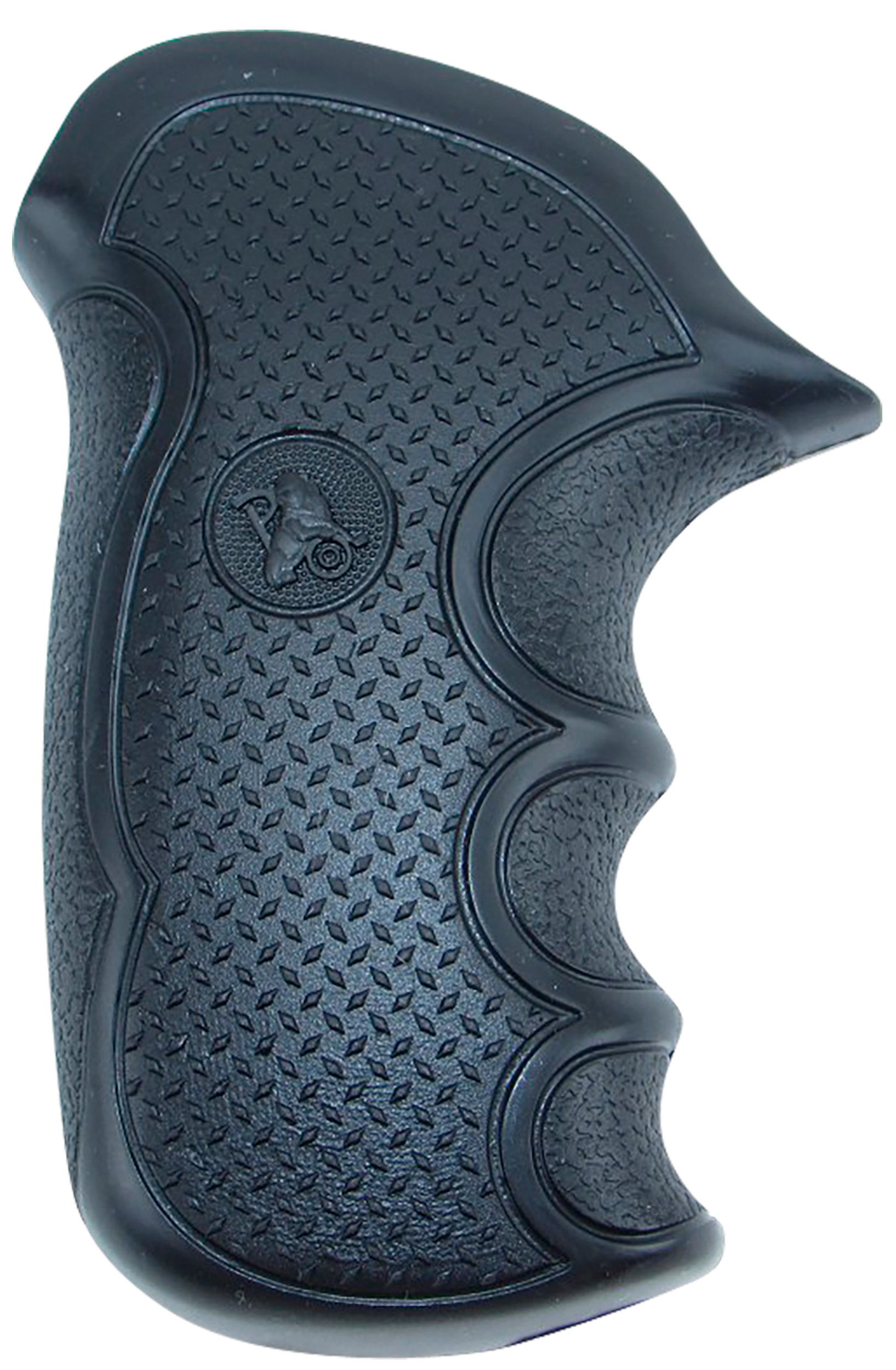 Pachmayr 02474 Diamond Pro Grip Diamond Checkering Black Rubber with Finger Grooves for Taurus Compact Public Defender