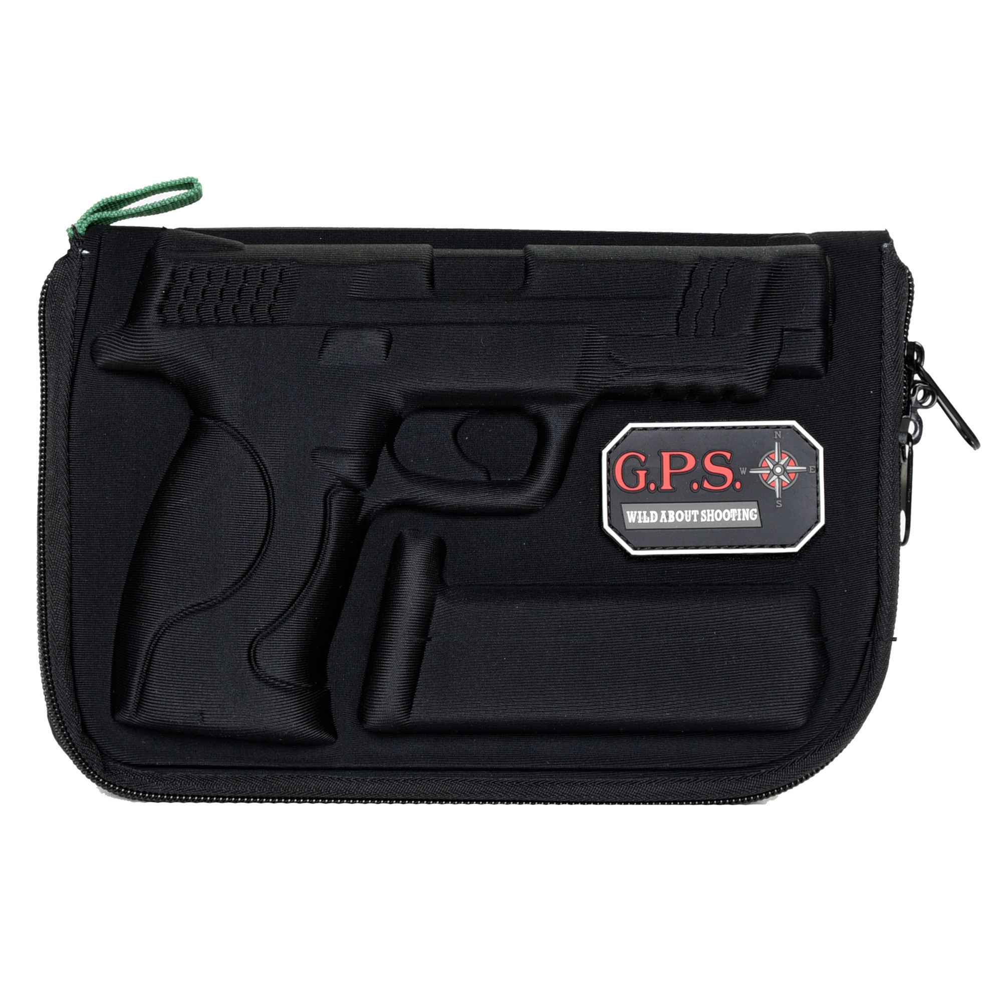 GPS Bags 912PC Custom Moldedwith Lockable Zippers, Internal Mag Holder & Black Finish for S&W M&P Full-Size, Compact (9mm Luger, 40 S&W & 45 ACP)