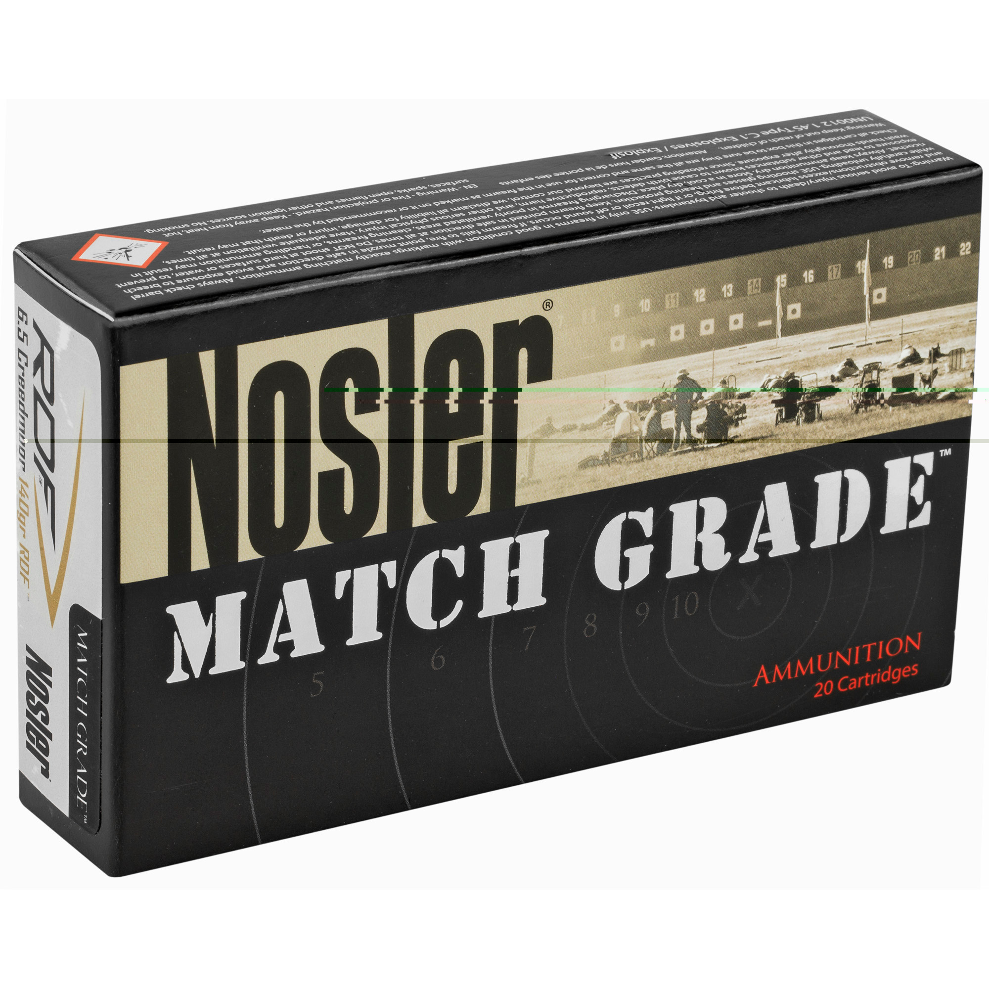Nosler Match Grade Ammunition 6.5 Creedmoor 140 Grain RDF Hollow Point Boat Tail 20RD