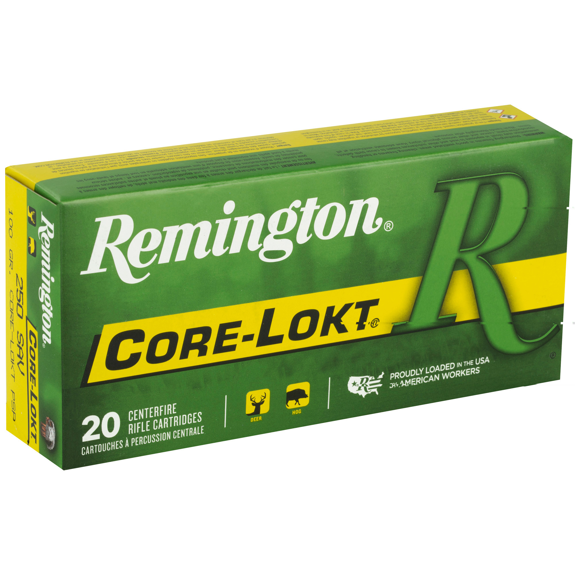 Remington Core-Lokt Ammunition 250 Savage 100 Grain Pointed Soft Point 20RD