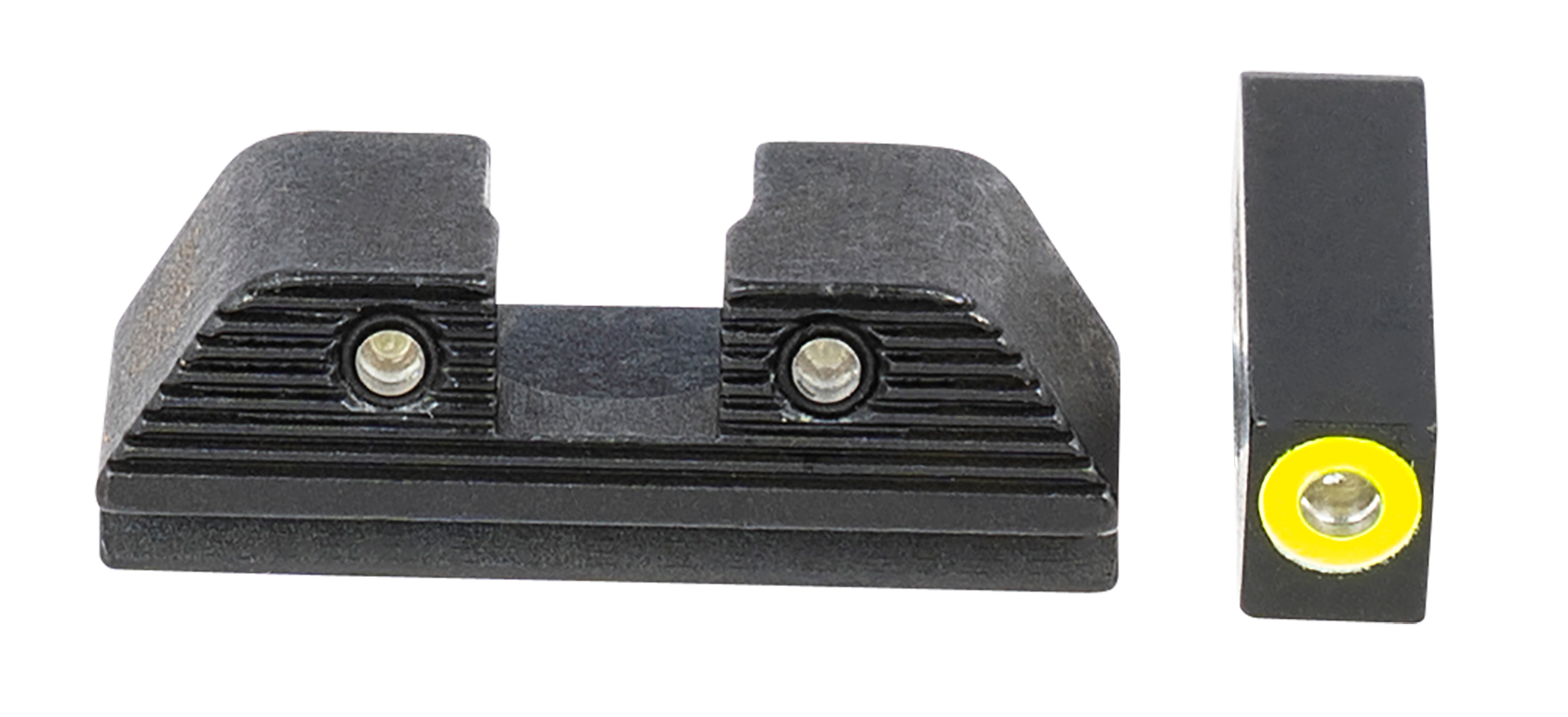 AmeriGlo GL819 Trooper Sight Set for GlockBlack | Green Tritium with Lumigreen Outline Front Sight Green Tritium with Black Outline Rear Sight