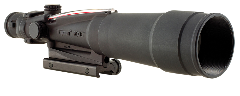 Trijicon 5.5x50 Acog Rifle Scope Matte, .223 Red Chevron, w/ Picatinny Adapter