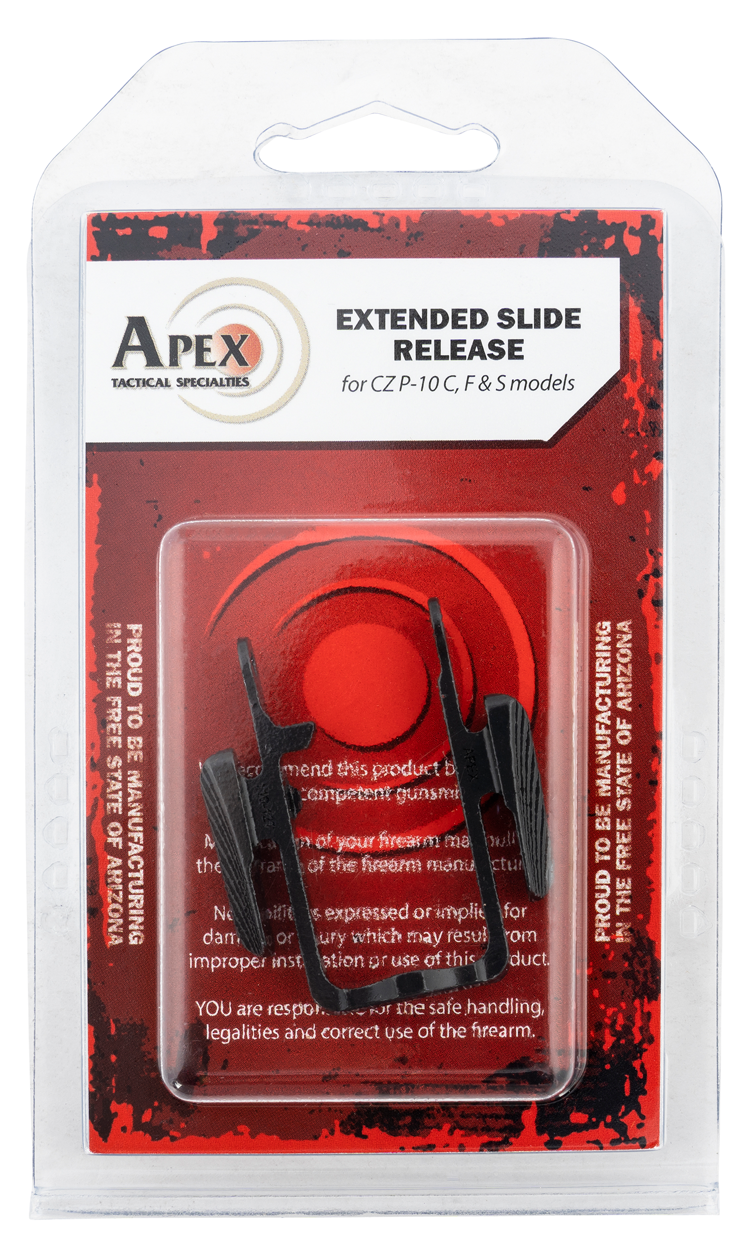 Apex Tactical Extended Slide Release CZ P-10 C, F, S Steel Melonite