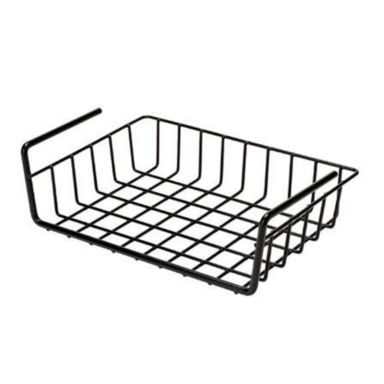 SnapSafe 76012 Hanging Shelf Basket Vault Organizer 12 W x 9 in. D x 2.5 in. H Steel Black in. X 11")