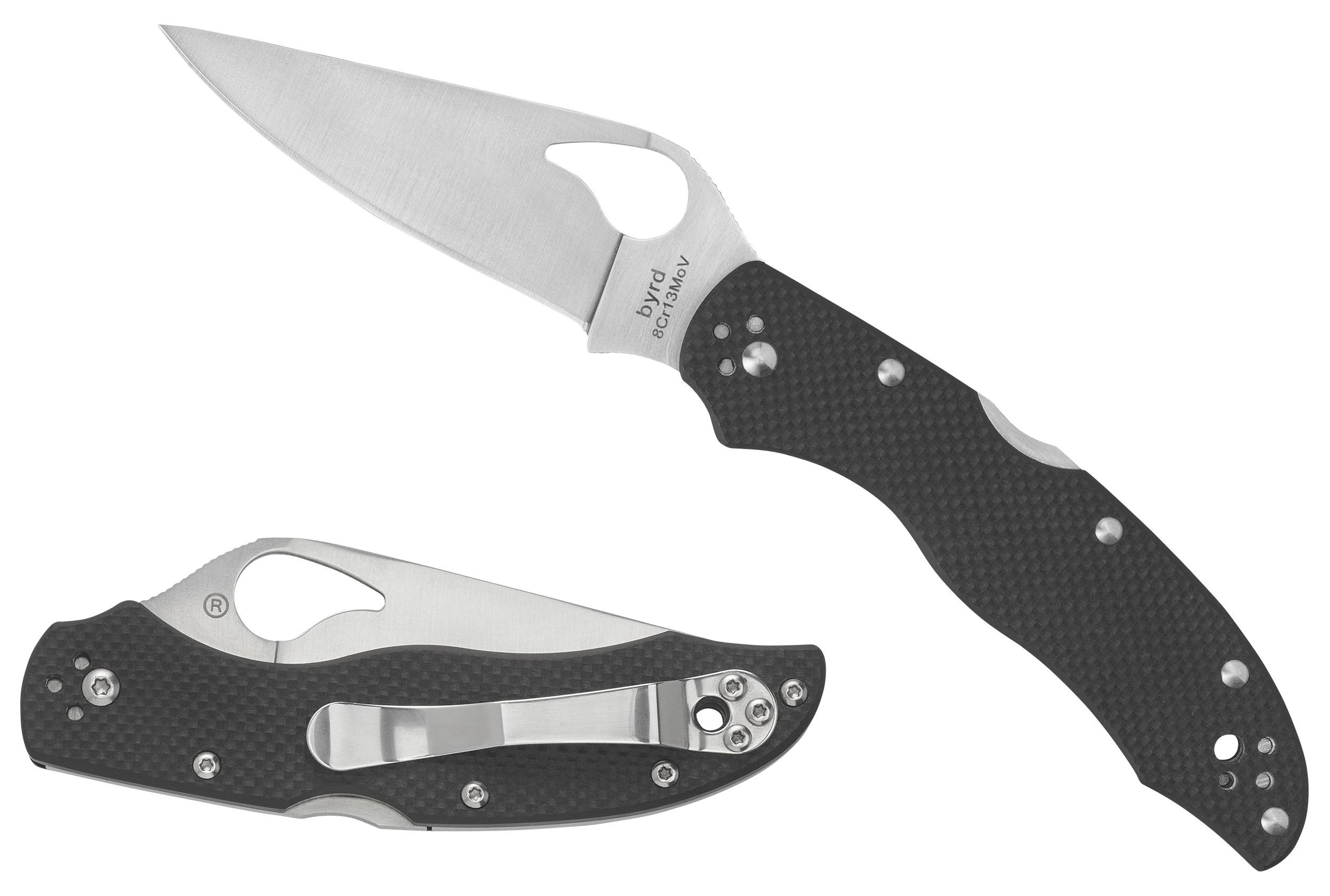 Spyderco BY01GPS2 Harrier 23.39" Folding Drop Point Part Serrated Stonewashed 8Cr13MoV SS Blade/Black Textured G10 Handle