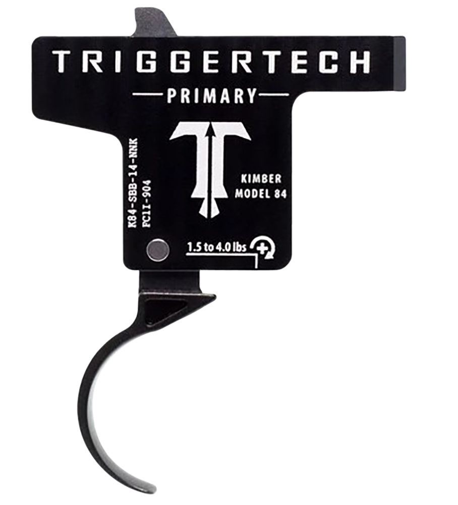 TriggerTech K84SBB14NNK PrimarySingle-Stage Curved Trigger with 1.50-4 lbs Draw Weight & Black PVD Finish for Kimber M84