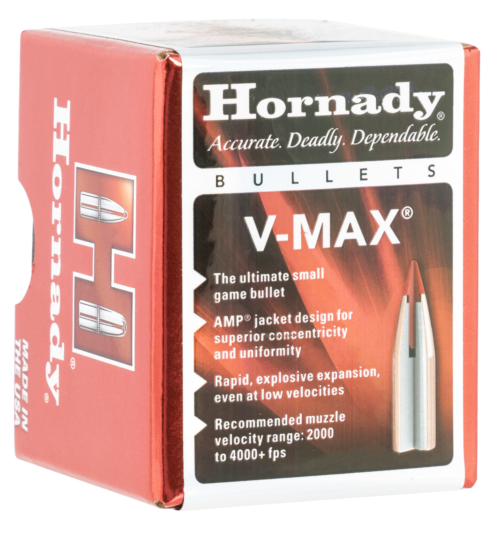 Hornady V-MAX Bullets 243 Caliber, 6mm (243 Diameter) 87 Grain Boat Tail Box of 100