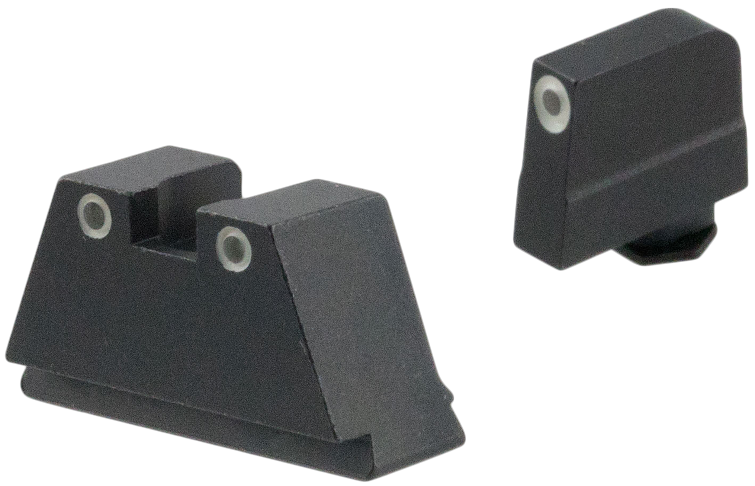 AmeriGlo GL349 Optic Compatible Sight Set for GlockBlack | 3XL Tall Green Tritium with White Outline Front Sight 3XL Tall Green Tritium with White Outline Rear Sight