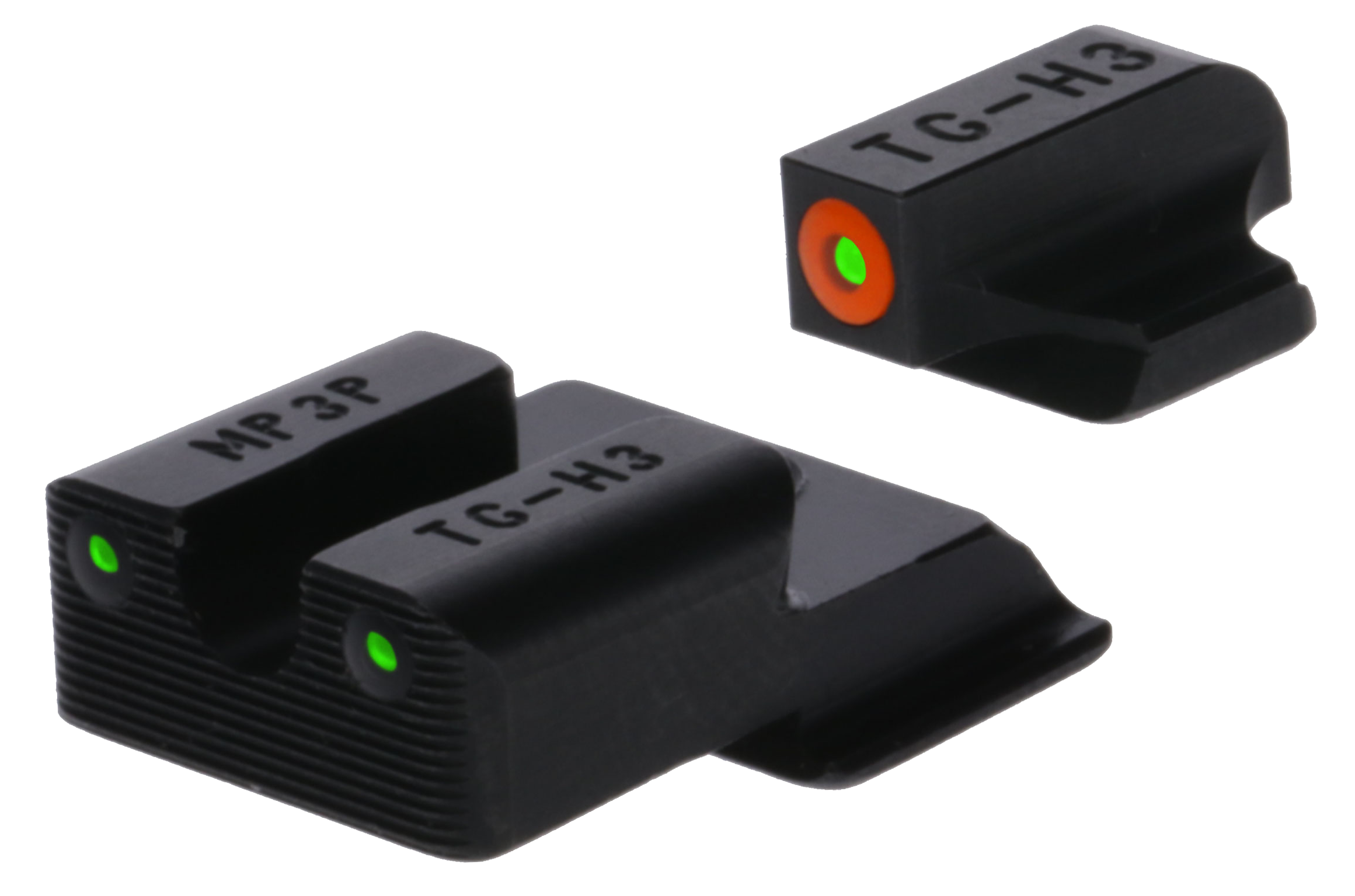 TruGlo TGTG231MP4C Tritium ProBlack | Green Tritium Orange Outline Front Sight Green Tritium Rear Sight