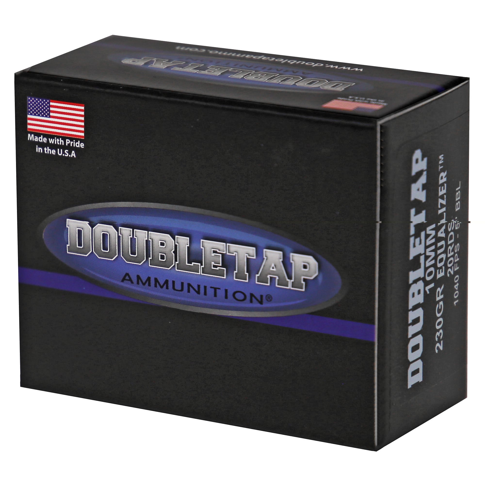 DoubleTap Ammunition 10MM230EQ Defense Home Defense 10mm Auto 230 gr Jacketed Hollow Point/Lead Ball 20 Per Box/ 50 Cs
