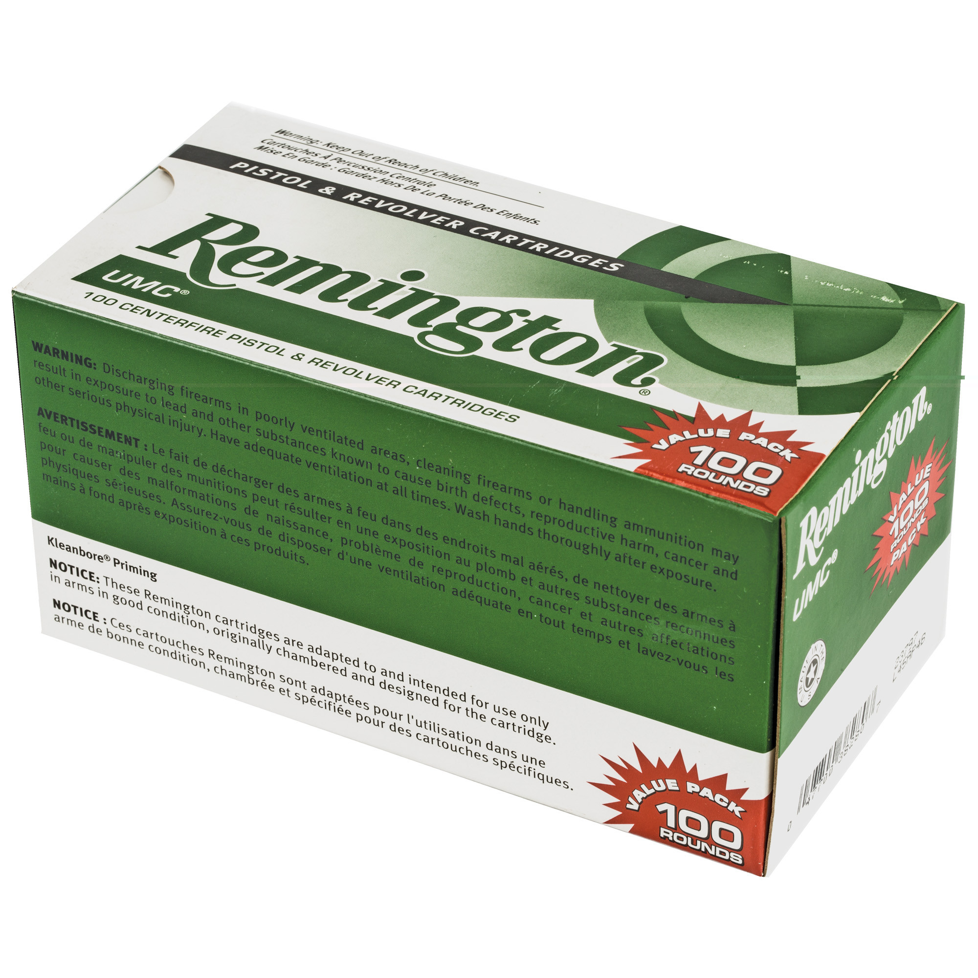 Remington Ammunition 23797 UMC Value Pack 45 ACP 230 gr FMJ100 Per Box/ 6 Cs