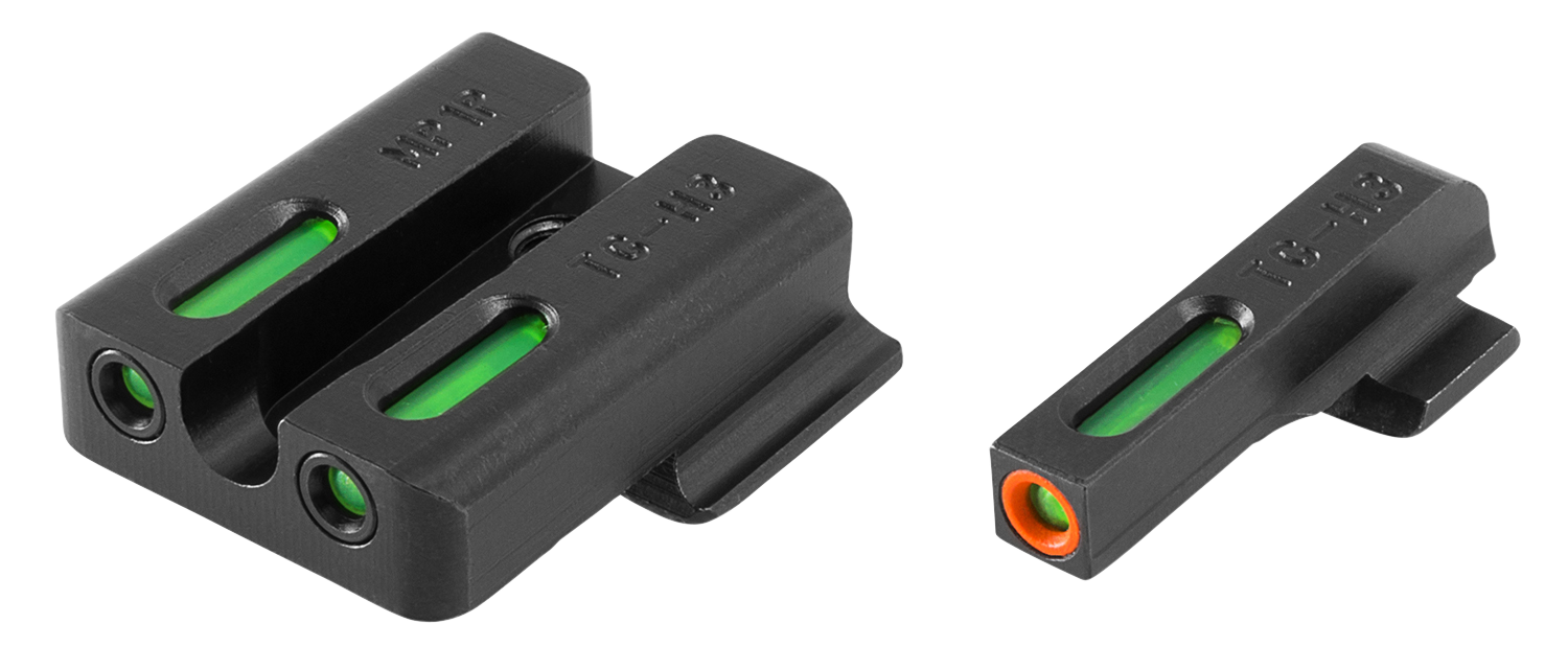 TRUGLO TFX Pro Sight Set Smith & Wesson M&P, M&P Shield, Shield M2.0, SD9, SD40 Tritium / Fiber Optic Green with Orange Front Dot Outline