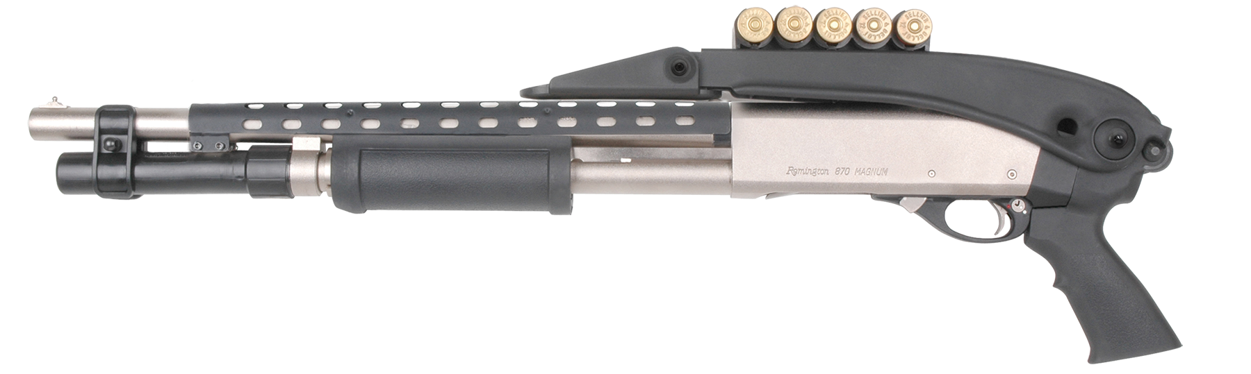 Advanced Technology Tactical Top Folding Stock with Pistol Grip Remington 870, Mossberg 500, 590, 835, Winchester 1200, 1300 12 Gauge Polymer Black