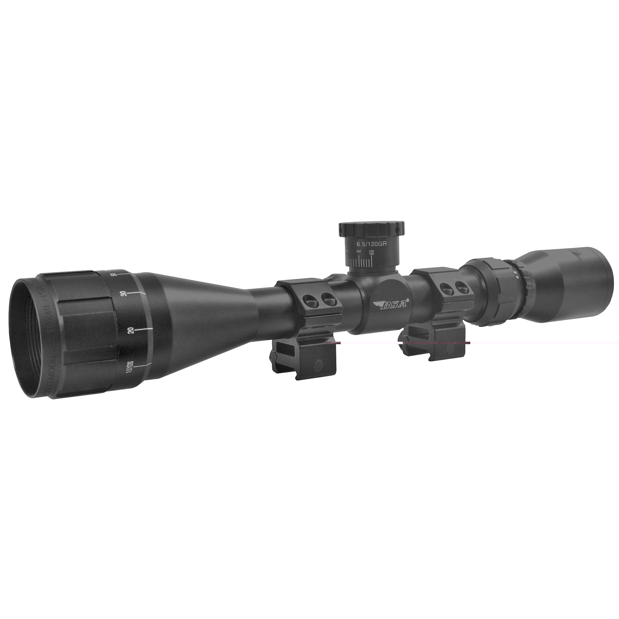 BSA Sweet 6.5 Creedmoor AO Rifle Scope 4.5-18x 40mm Adjustable Objective Duplex Reticle Matte Black