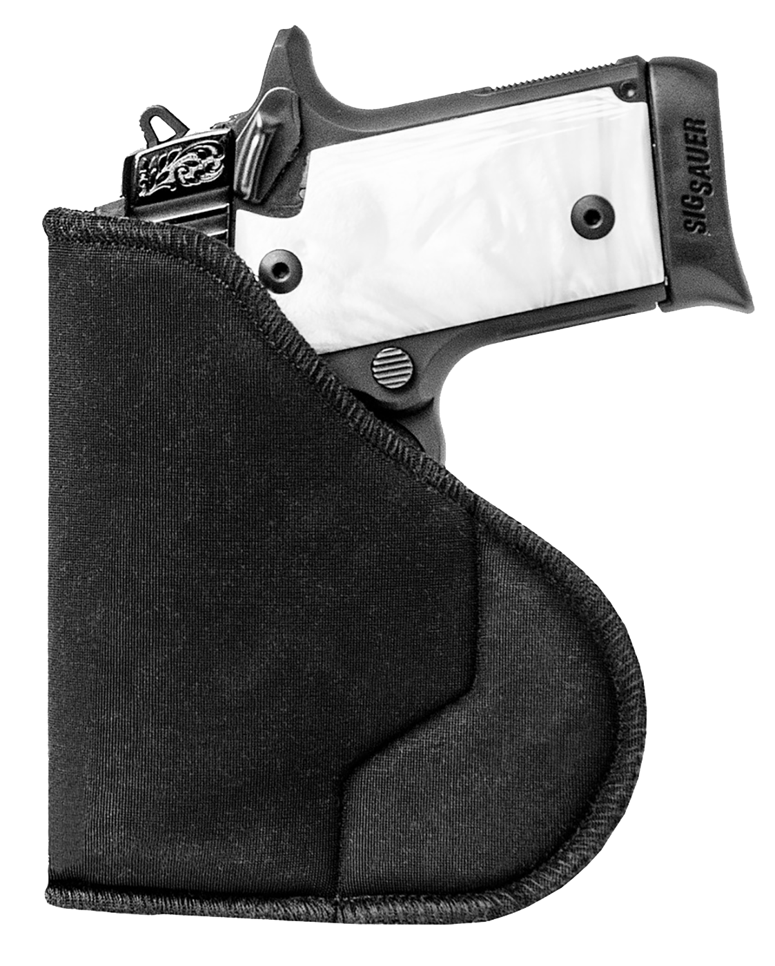 Sentry 35WB02BK HexGripIWB Black Nylon Pocket Fits Sm Revolver, Except 5 Shot Fits 2-3" Barrel Ambidextrous