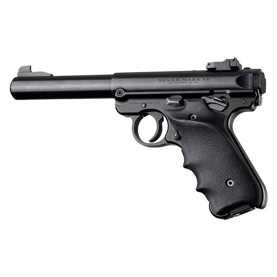Hogue Rubber Grip w/ Finger Grooves & Right Hand Thumb Rest Black, Ruger Mark IV
