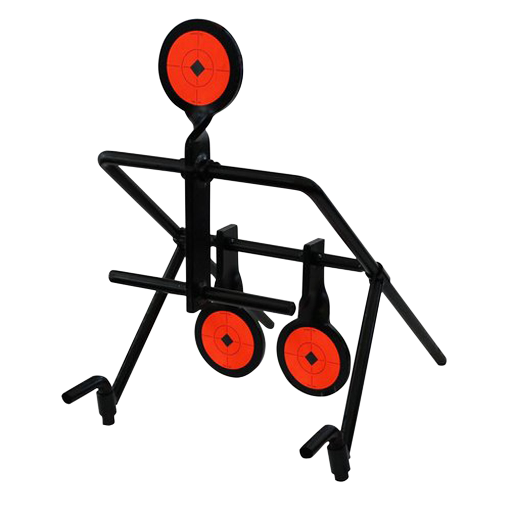 Birchwood Casey 47044 World of Targets Gallery Resetting 3.75" Handgun Black/Orange Steel Circle w/Crosshair & Diamond
