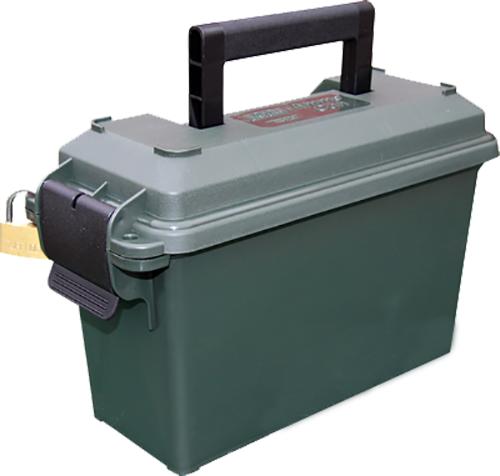 MTM Case-Gard AC30T11 Ammo Can Tall 30 Cal Handgun Forest Green Polypropylene