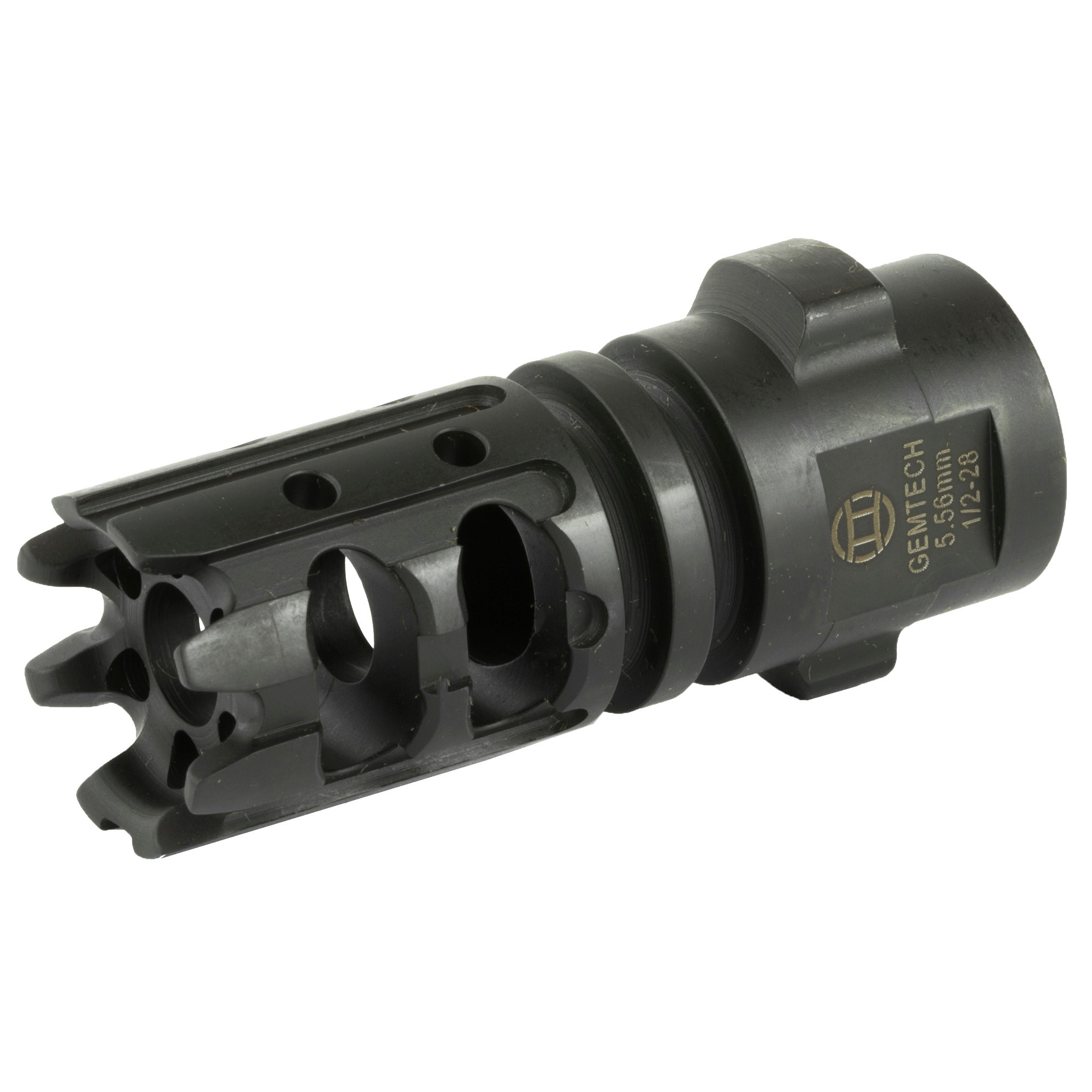 Gemtech QUICKMOUNT, Carbon Cutting Muzzle Brake, 5.56NATO, 1/2X28, Black Finish 12152