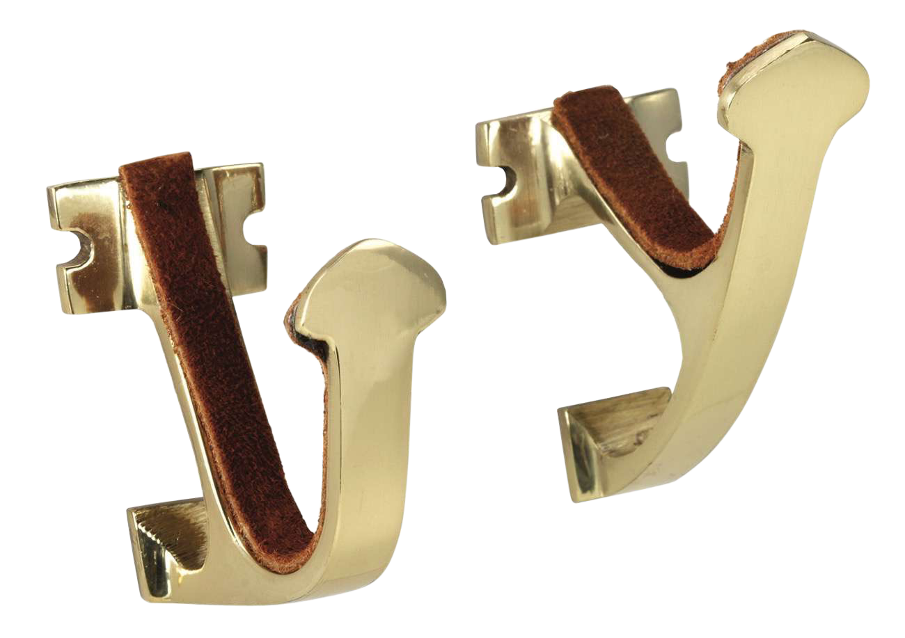 Allen Gun Hanger Set, Allen 5641 Gun Hanger Wall Mnt Set Brass
