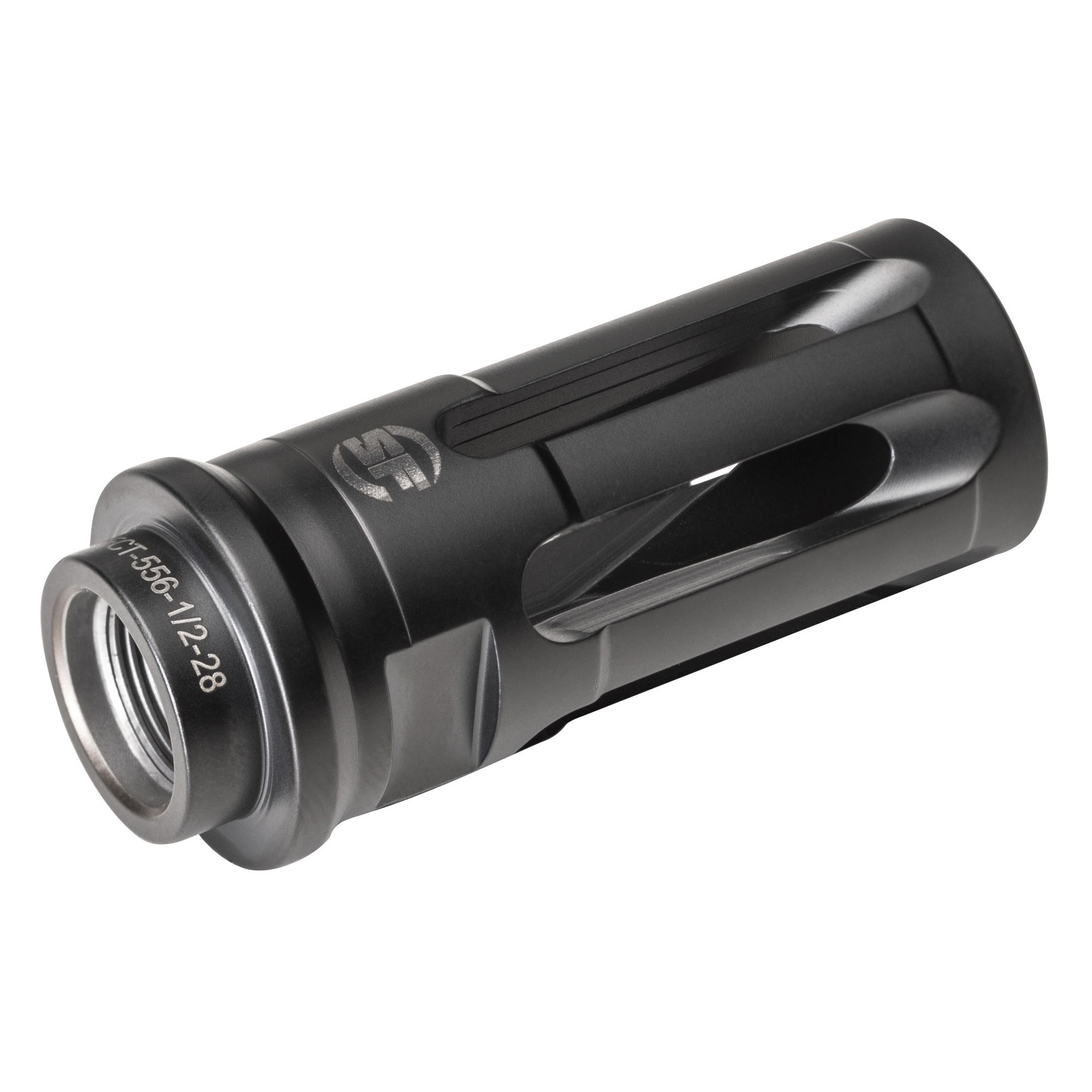 SureFire SFCT5561228 Closed-Tine Flash Hider Black DLC Stainless Steel with 1/2"-28 tpi Threads & 2.30" OAL for 5.56x45mm NATO AR-15