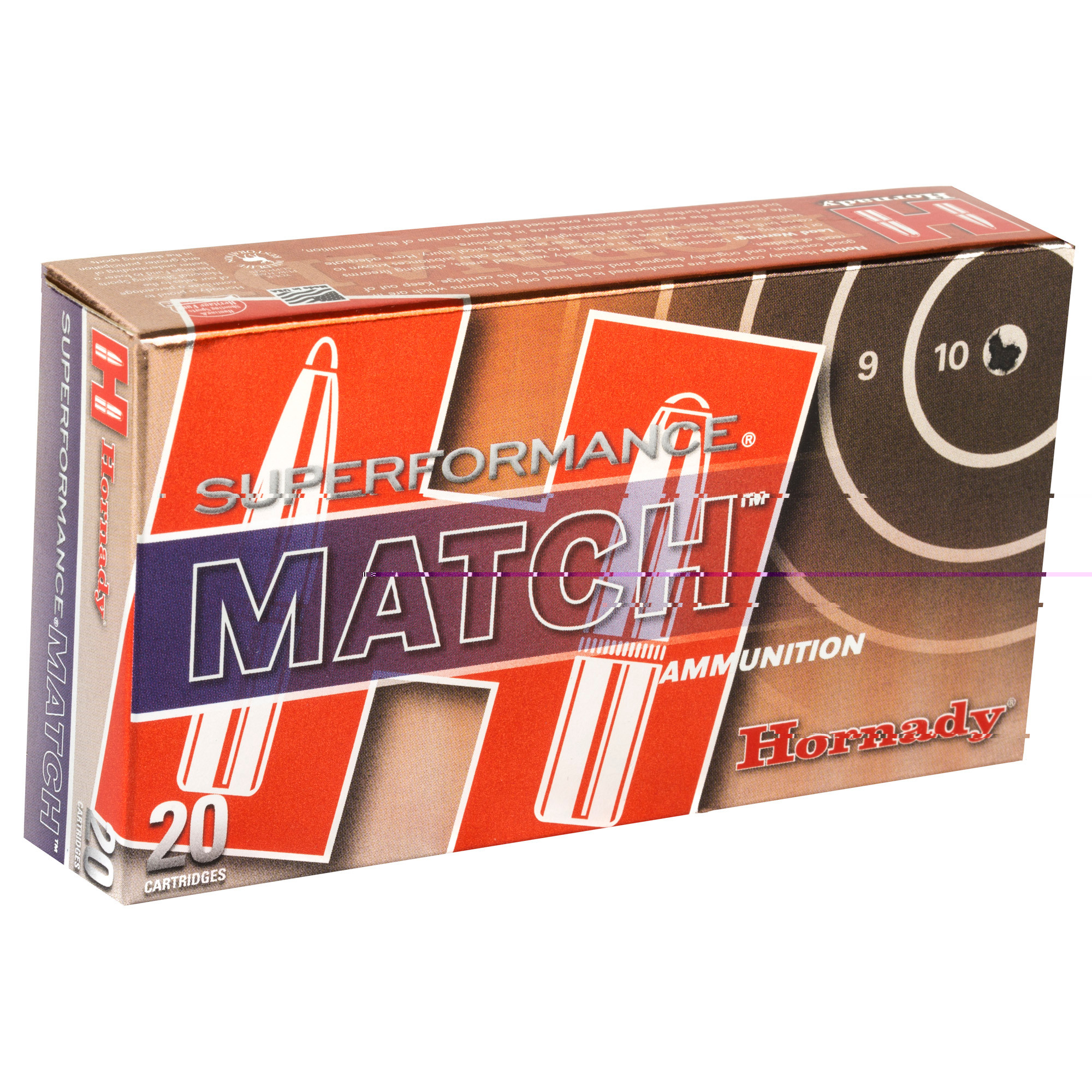 Hornady Superformance Match Ammunition 5.56x45mm NATO 75 Grain Hollow Point Boat Tail Match 20RD