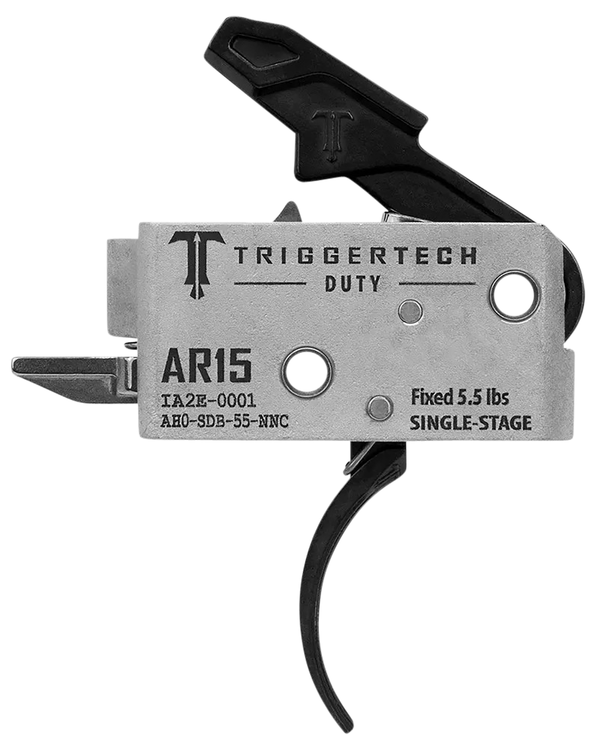 TriggerTech Mil-Spec Trigger Curved Bow AR-15 Single Stage Black