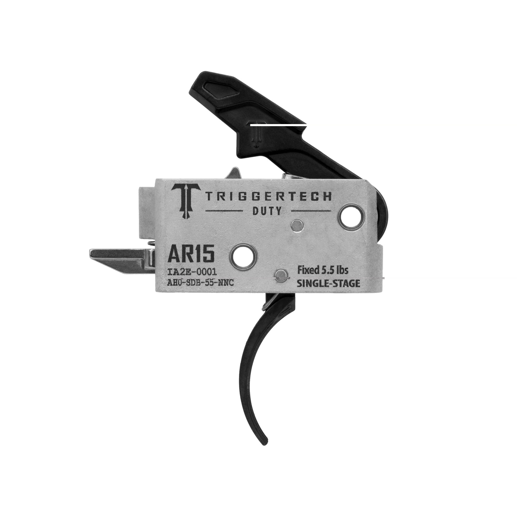 TriggerTech Mil-Spec Trigger Curved Bow AR-15 Single Stage Black