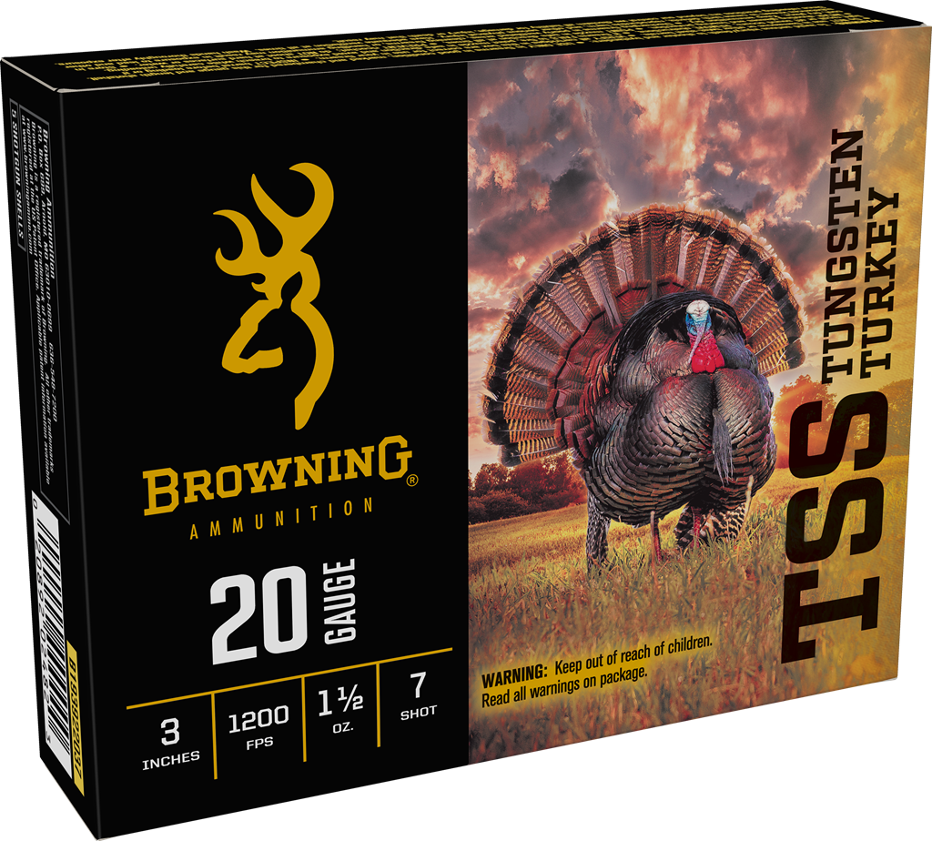 Browning Ammo B193922037 TSS Turkey 20 Gauge 3" 1 1/2 oz 7 Shot Tungsten Super Shot 1200 fps 5 Bx/10 Cs