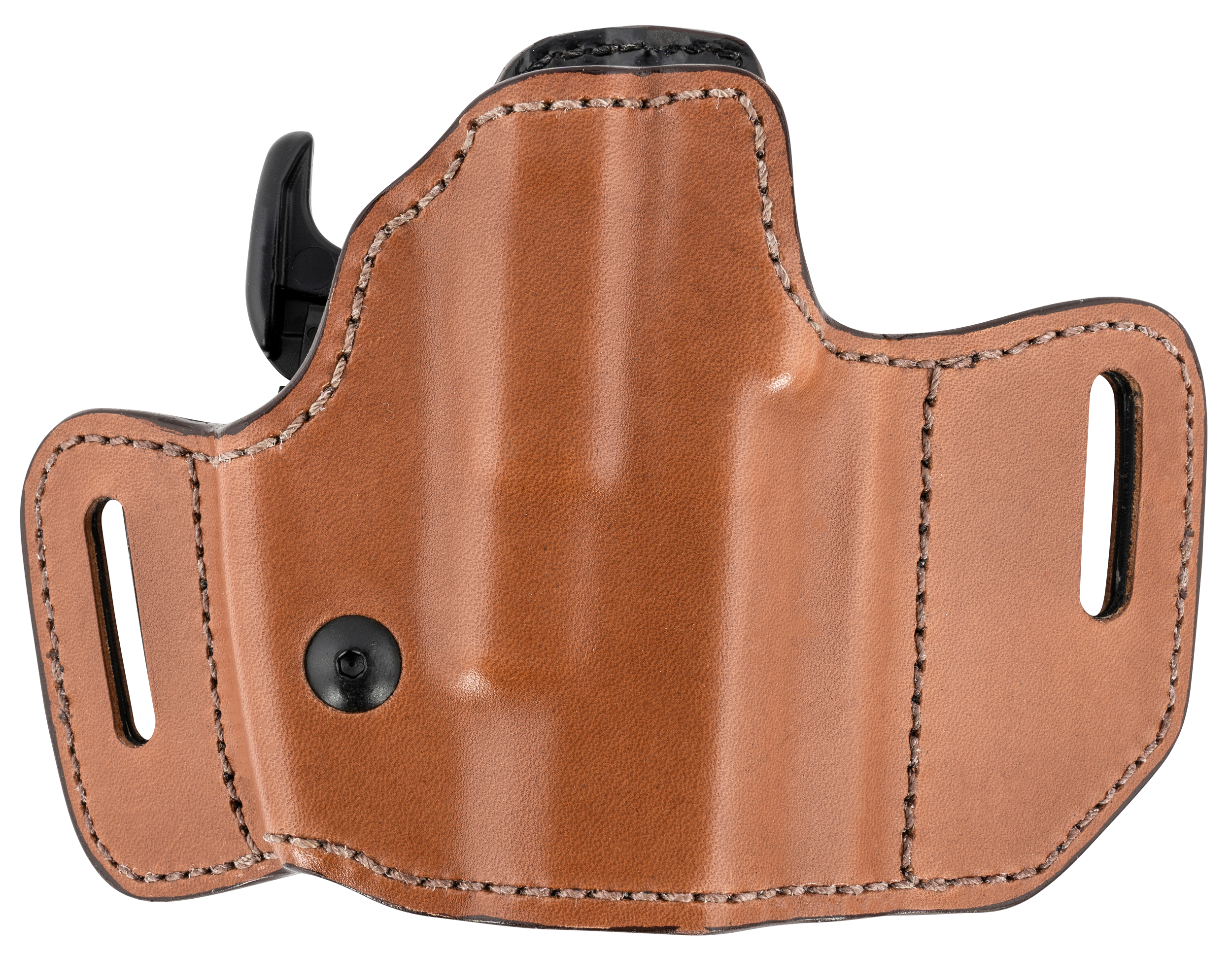 Bianchi 31831 Allusion Assent Pro-Fit OWB Size 11 Tan Leather Belt Slide Compatible w/ S&W M&P Shield/FN FNS Compact/Glock 26/27 Gen1-5 Belt Up to 1.50" Wide Right Hand