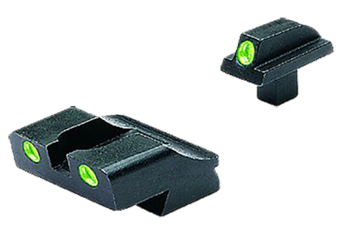 Meprolight Tru-Dot Sight Set 1911 Stake-On Wide Tenon Front and Colt Rear Cut Steel Blue Tritium Green
